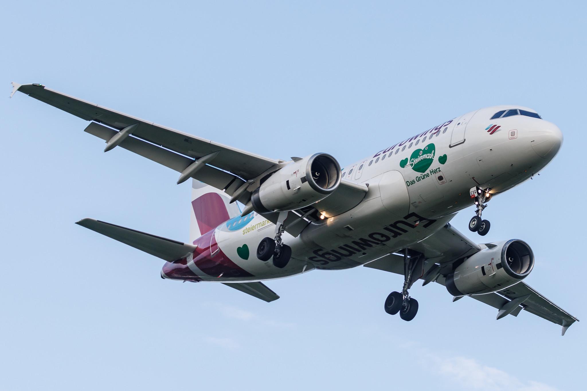 Hamburg Airport: Eurowings (EW / EWG) | Livery: Steiermark Sticker | Operator: Eurowings Europe | Airbus A319-132 A319 | 9H-EXQ | MSN 04256