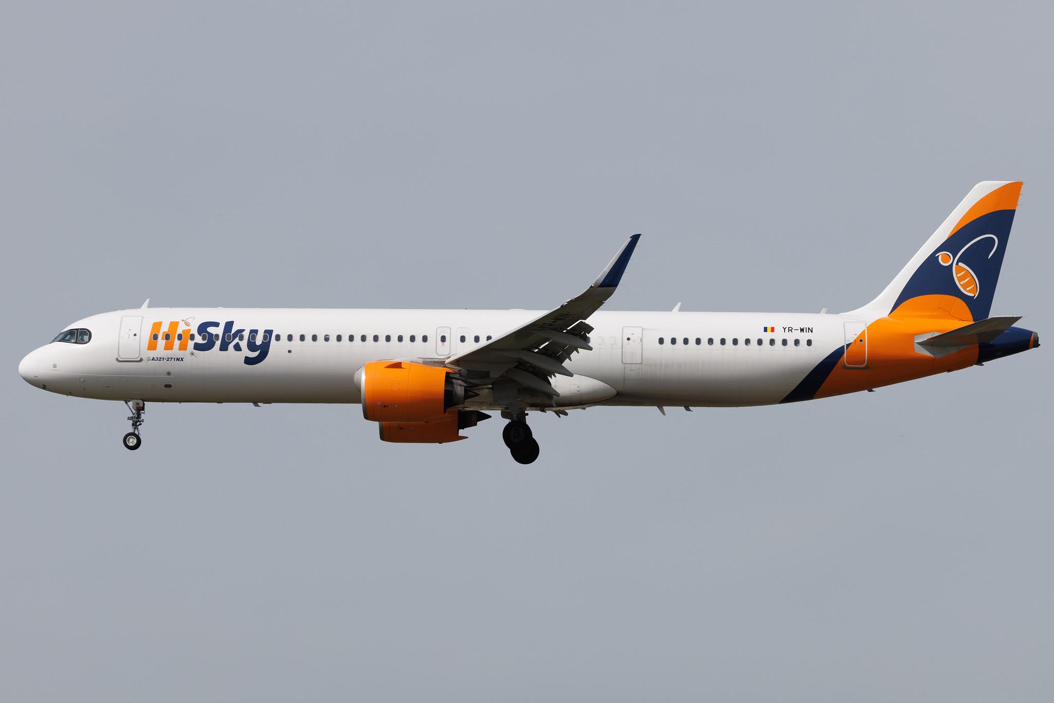 Frankfurt Airport: HiSky (H7 / HYM) | Operator: HiSky Europe | Airbus A321-271NX A21N | YR-WIN | MSN 10948