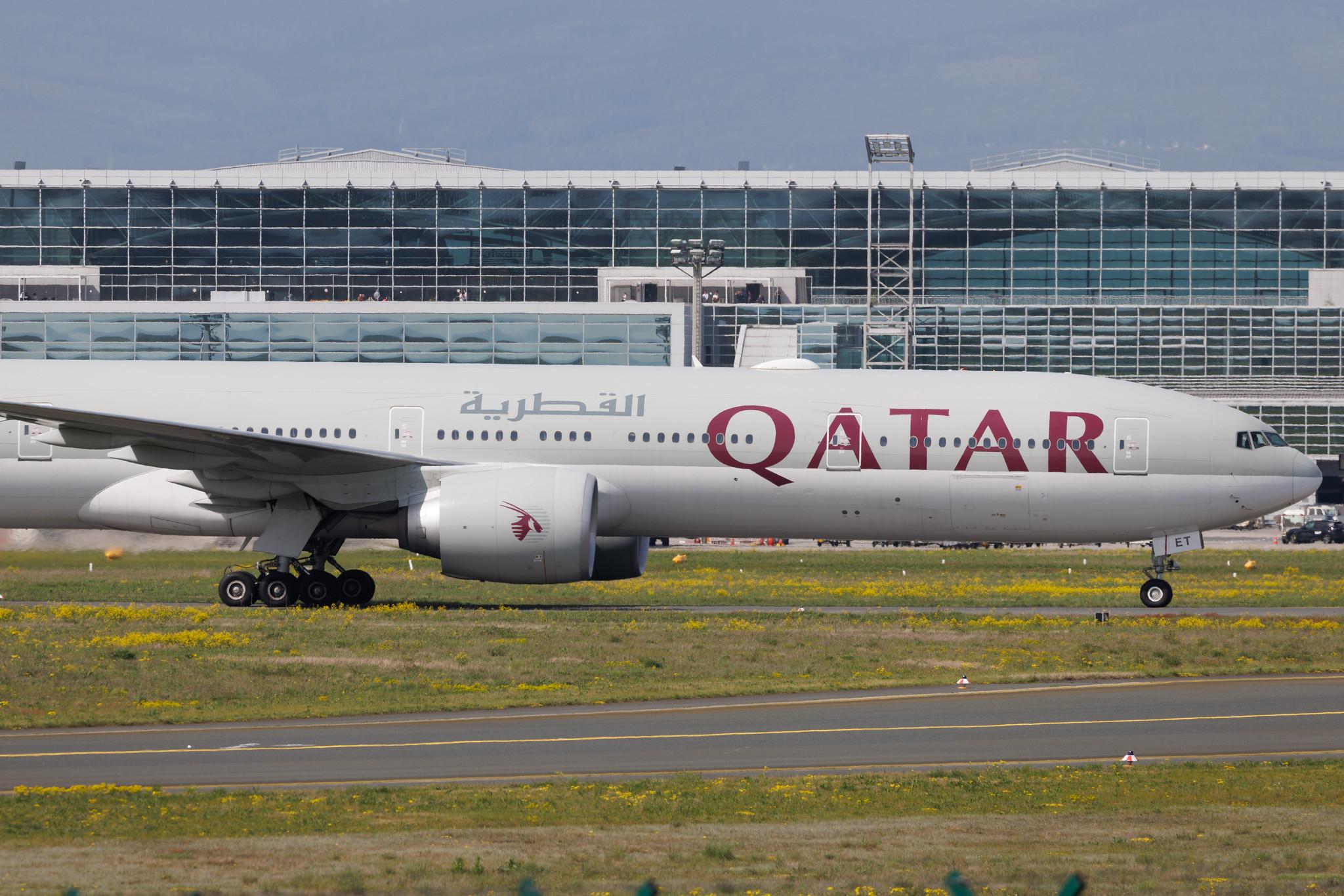 Frankfurt Airport: Qatar Airways (QR / QTR) | Boeing 777-3DZ(ER) B77W | A7-BET | MSN 64087