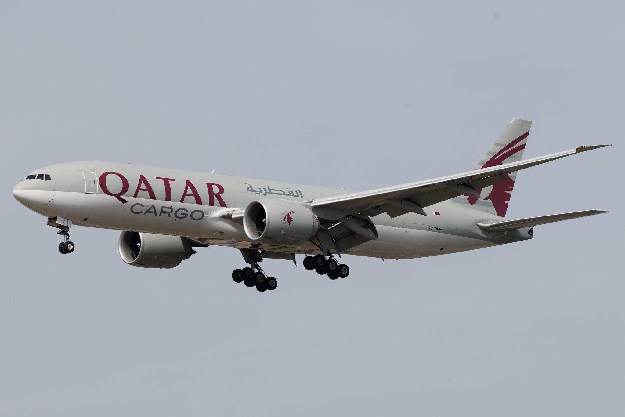 Frankfurt Airport: Qatar Cargo (QR / QTR) | Operator: Qatar Airways | Boeing 777-F B77L | A7-BFV | MSN 66340