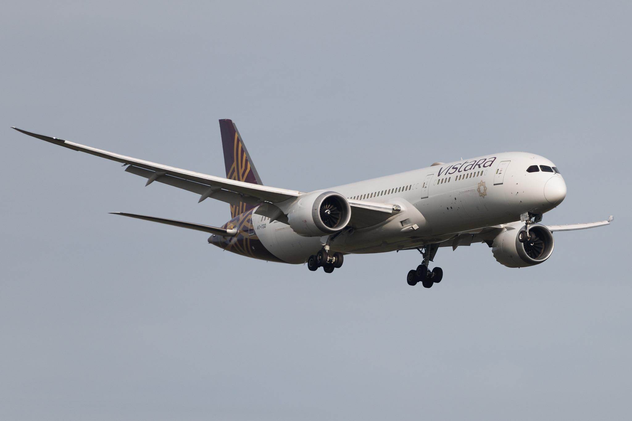 Frankfurt Airport: Vistara (UK / VTI) | Boeing 787-9 Dreamliner B789 | VT-TSQ | MSN 62725