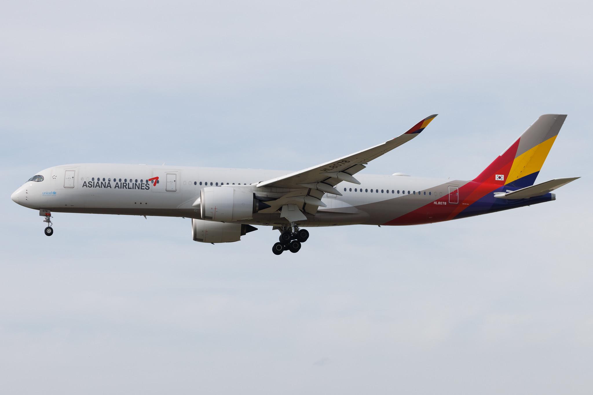 Frankfurt Airport: Asiana Airlines (OZ / AAR) | Airbus A350-941 A359 | HL8078 | MSN 094