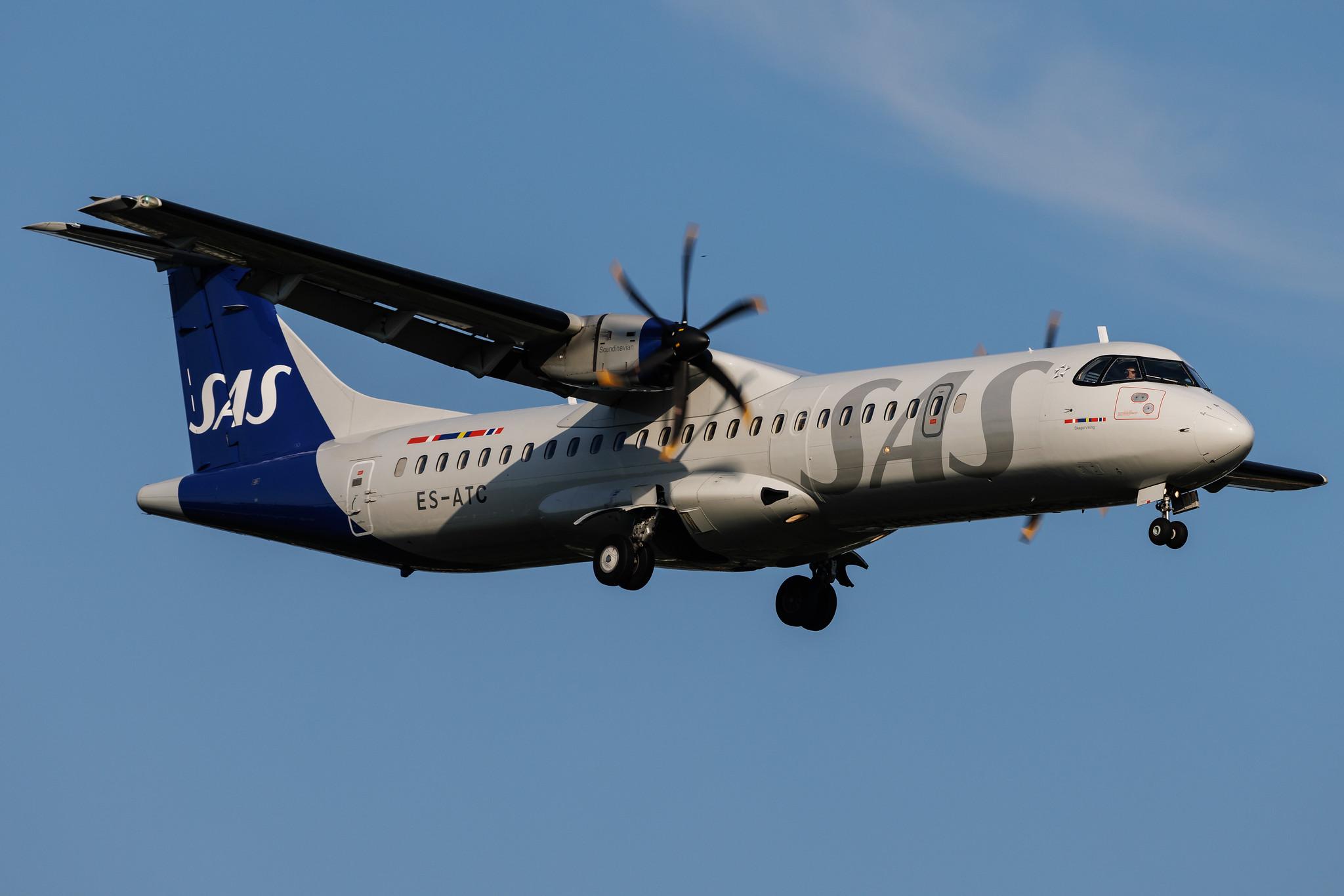 Hamburg Airport: SAS (SK / SAS) | Operator: Xfly | ATR 72-600 AT76 | ES-ATC | MSN 1164