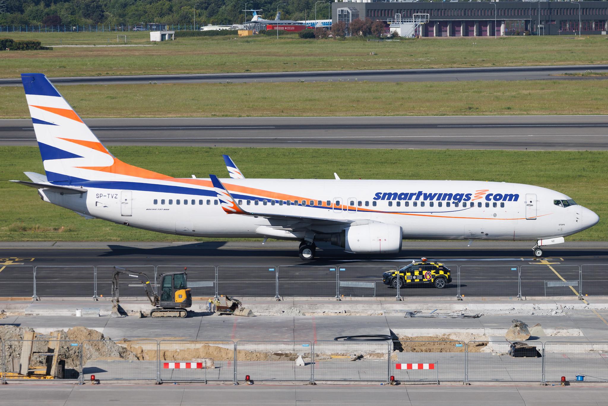 Warsaw Chopin Airport: Smartwings (QS / TVS) | Operator: Smartwings Poland | Boeing 737-8BK B738 | SP-TVZ | MSN 29643