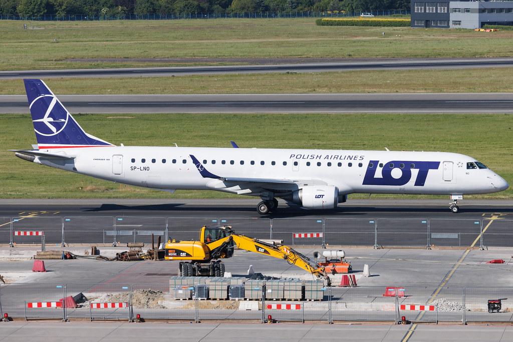 Warsaw Chopin Airport: LOT (LO / LOT) | Embraer E195LR E195 | SP-LNP | MSN 19000093