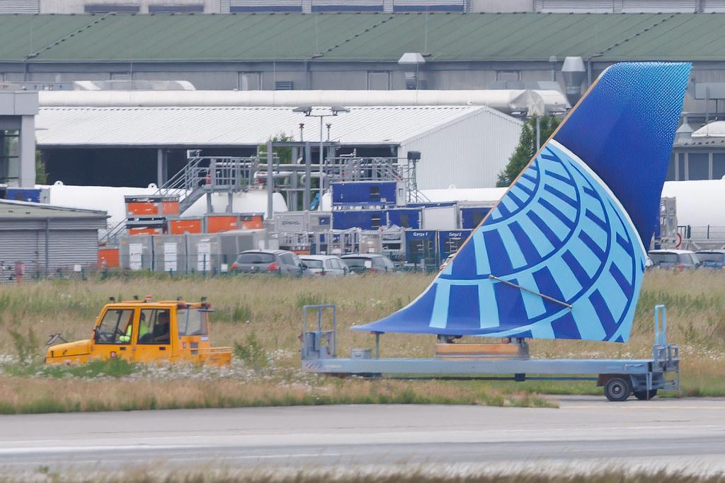Hamburg Finkenwerder: United Airlines Tail