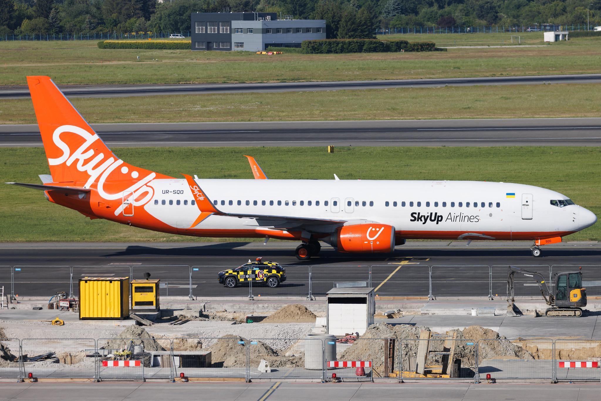Warsaw Chopin Airport: SkyUp Airlines (PQ / SQP) | Boeing 737-82R B738 | UR-SQO | MSN 40880