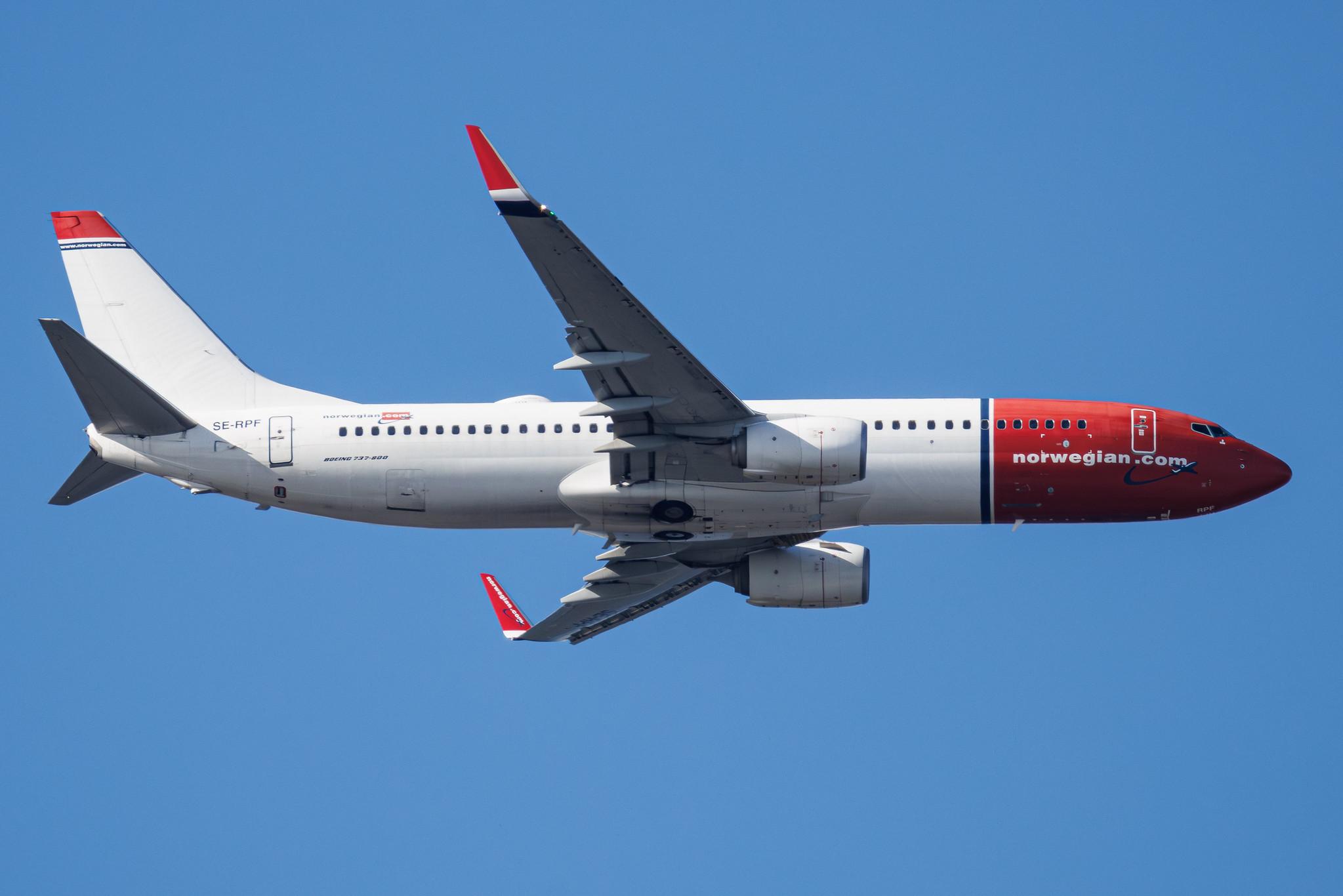 Hamburg Finkenwerder: Norwegian (DY / NOZ) | Operator: Norwegian Air Sweden | Boeing 737-8JP B738 | SE-RPF | MSN 42076