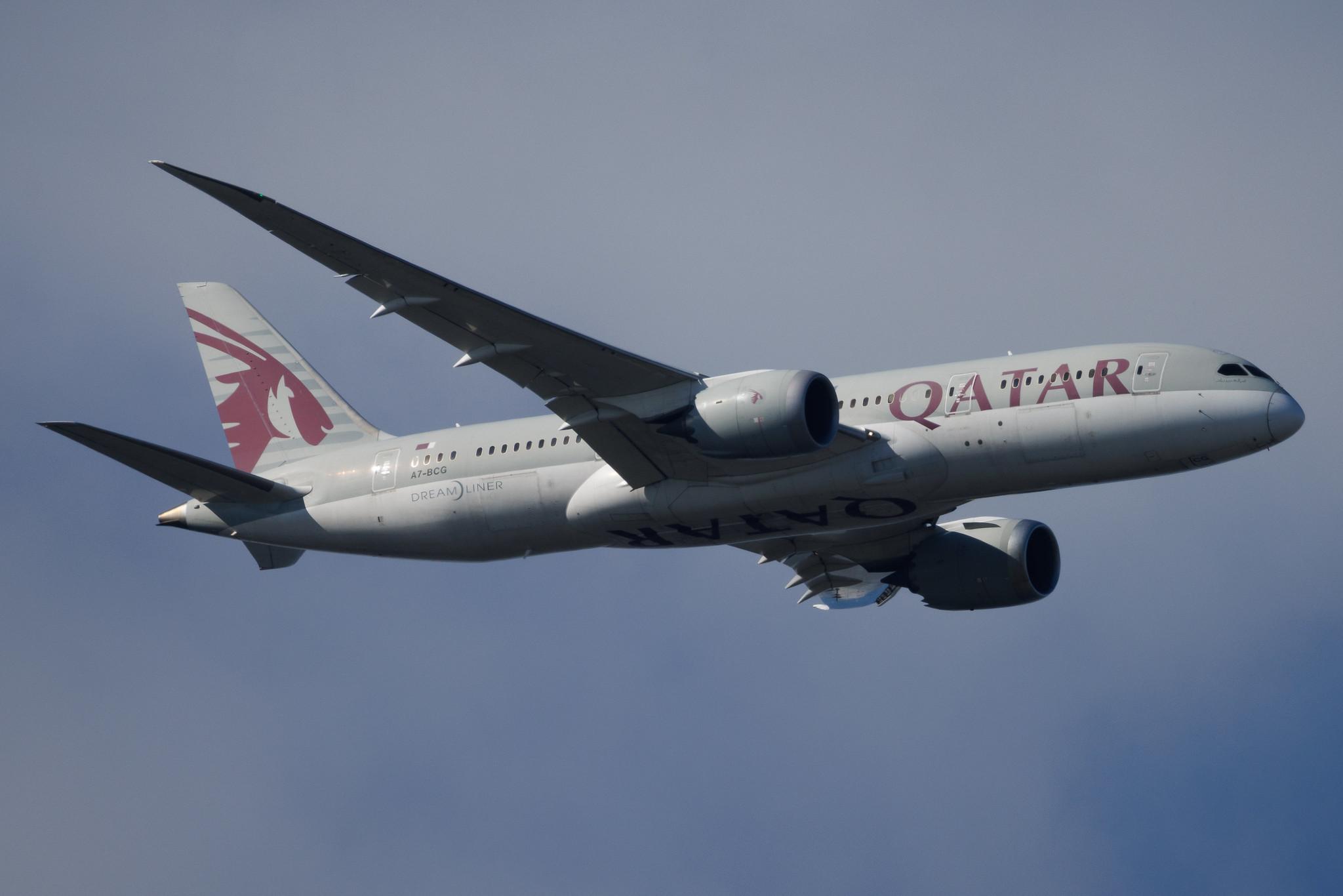 Hamburg Finkenwerder: Qatar Airways (QR / QTR) | Boeing 787-8 Dreamliner B788 | A7-BCG | MSN 38325