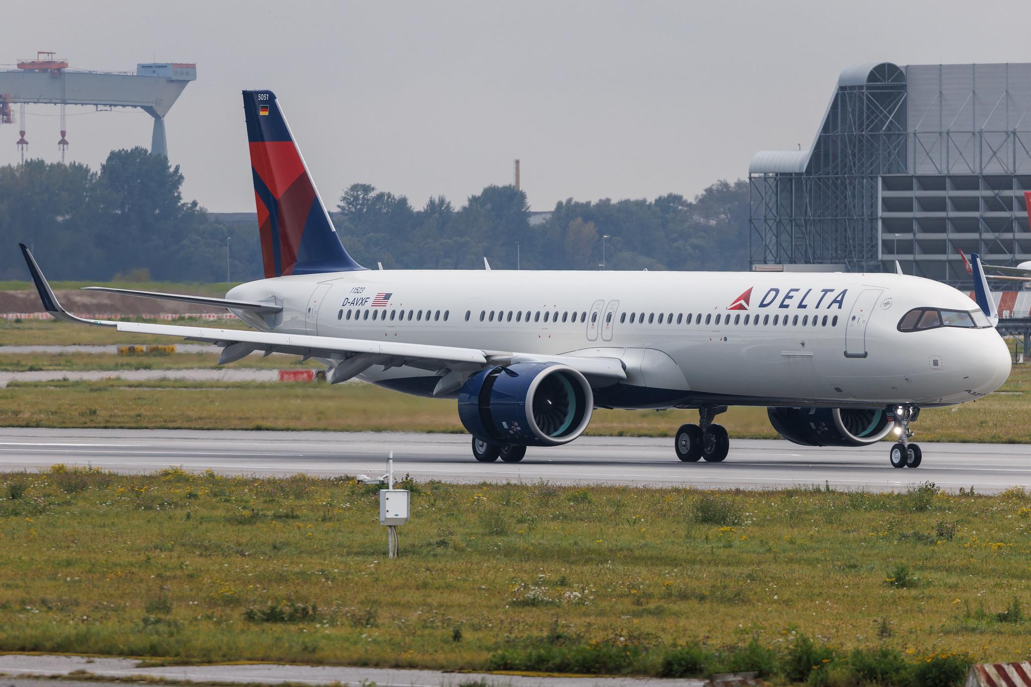 Hamburg Finkenwerder: Delta Air Lines (DL / DAL) | Airbus A321-271NX A21N | D-AVXF | N551DT | MSN 11523