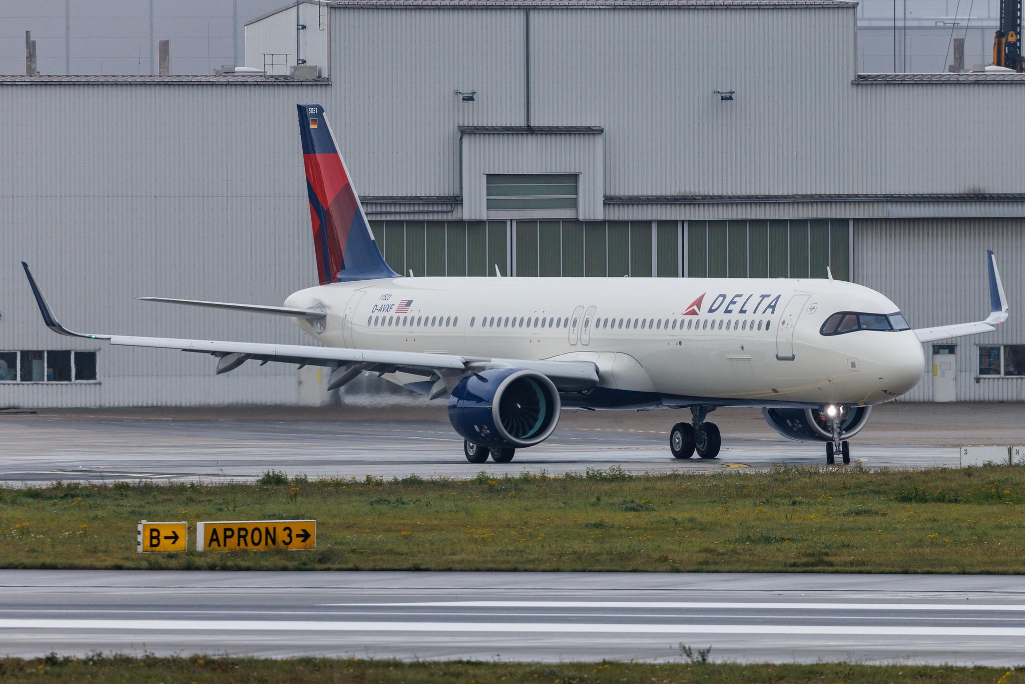 Hamburg Finkenwerder: Delta Air Lines (DL / DAL) | Airbus A321-271NX A21N | D-AVXF | N551DT | MSN 11523