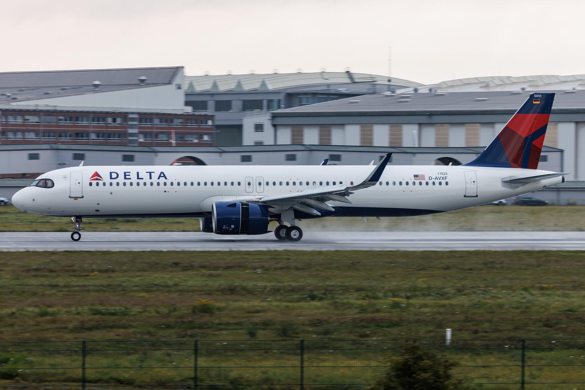 Hamburg Finkenwerder: Delta Air Lines (DL / DAL) | Airbus A321-271NX A21N | D-AVXF | N551DT | MSN 11523