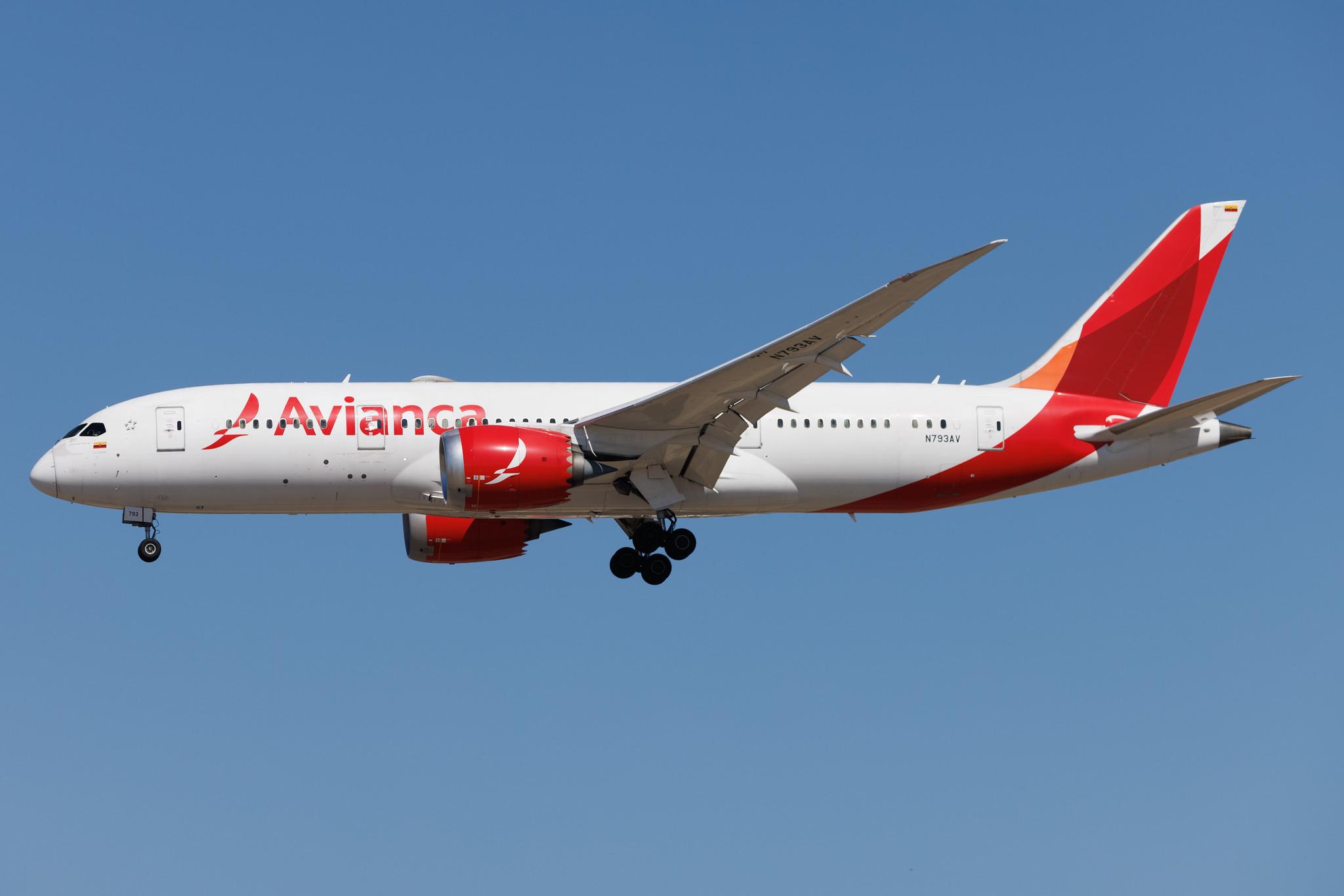 Madrid Barajas Airport: Avianca (AV / AVA) | Boeing 787-8 Dreamliner B788 | N793AV | MSN 37511