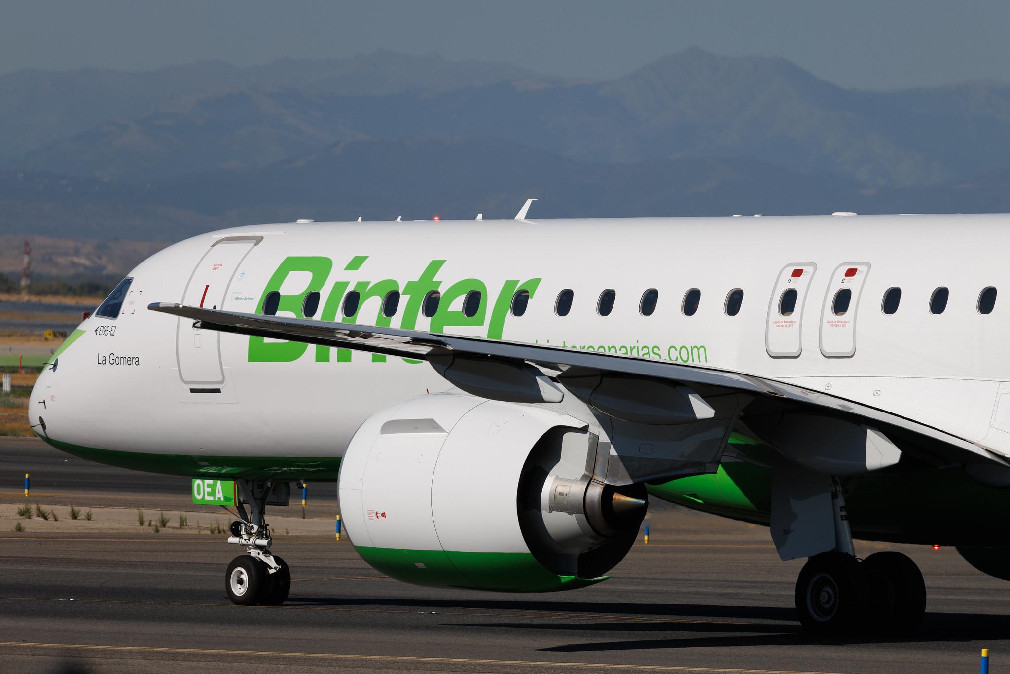 Madrid Barajas Airport: Binter Canarias (NT / IBB) | Embraer E195-E2 E295 | EC-OEA | MSN 19020115