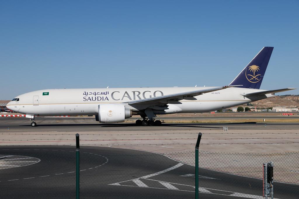 Madrid Barajas Airport: Saudia Cargo (SV / SVA) | Operator: Saudia | Boeing 777-FFG B77L | HZ-AK72 | MSN 60338