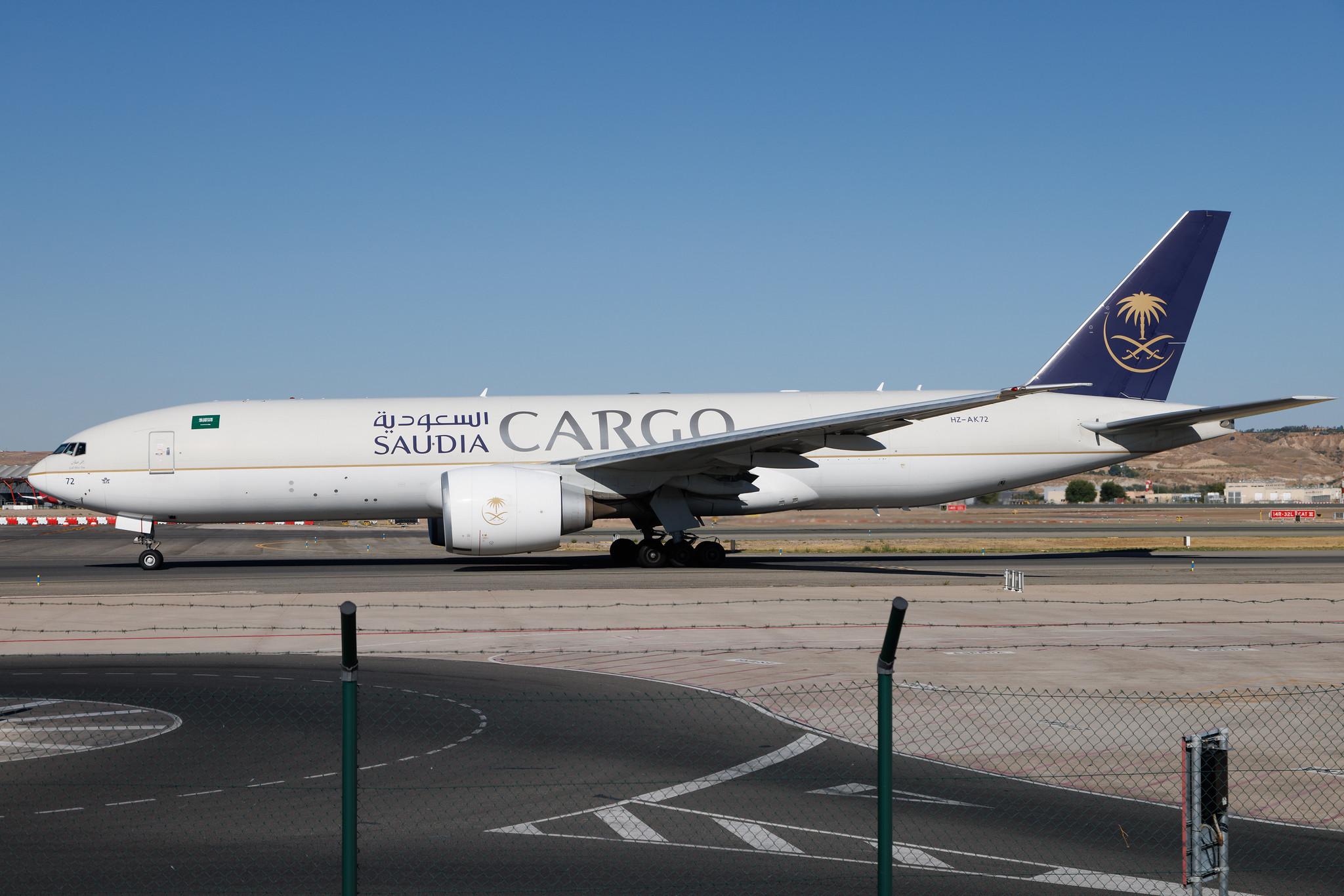 Madrid Barajas Airport: Saudia Cargo (SV / SVA) | Operator: Saudia | Boeing 777-FFG B77L | HZ-AK72 | MSN 60338