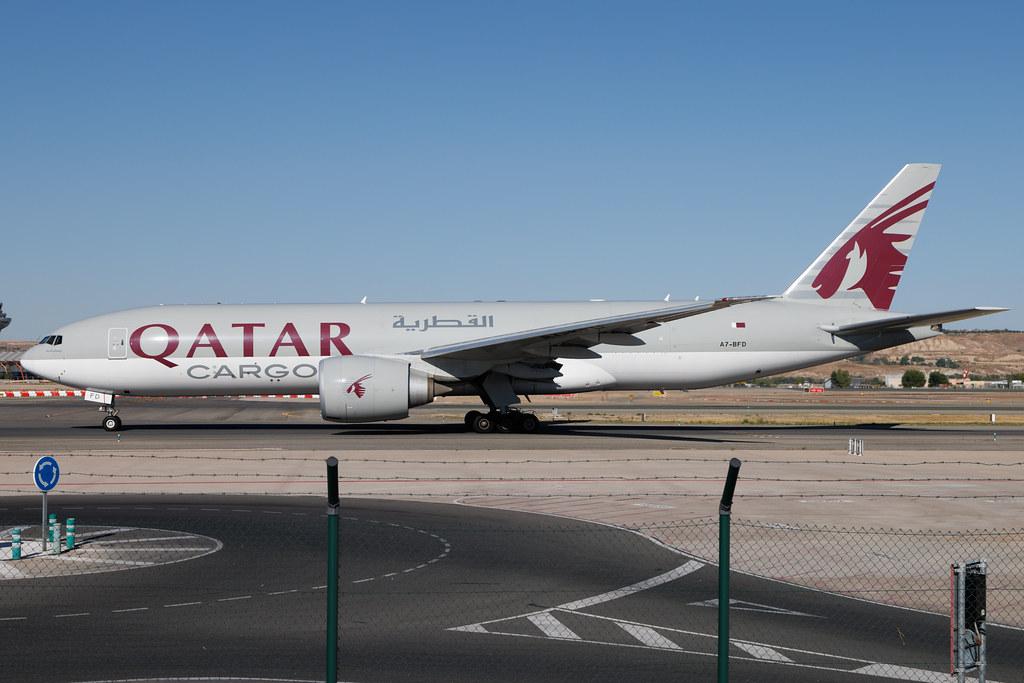 Madrid Barajas Airport: Qatar Cargo (QR / QTR) | Operator: Qatar Airways | Boeing 777-FDZ B77L | A7-BFD | MSN 41427