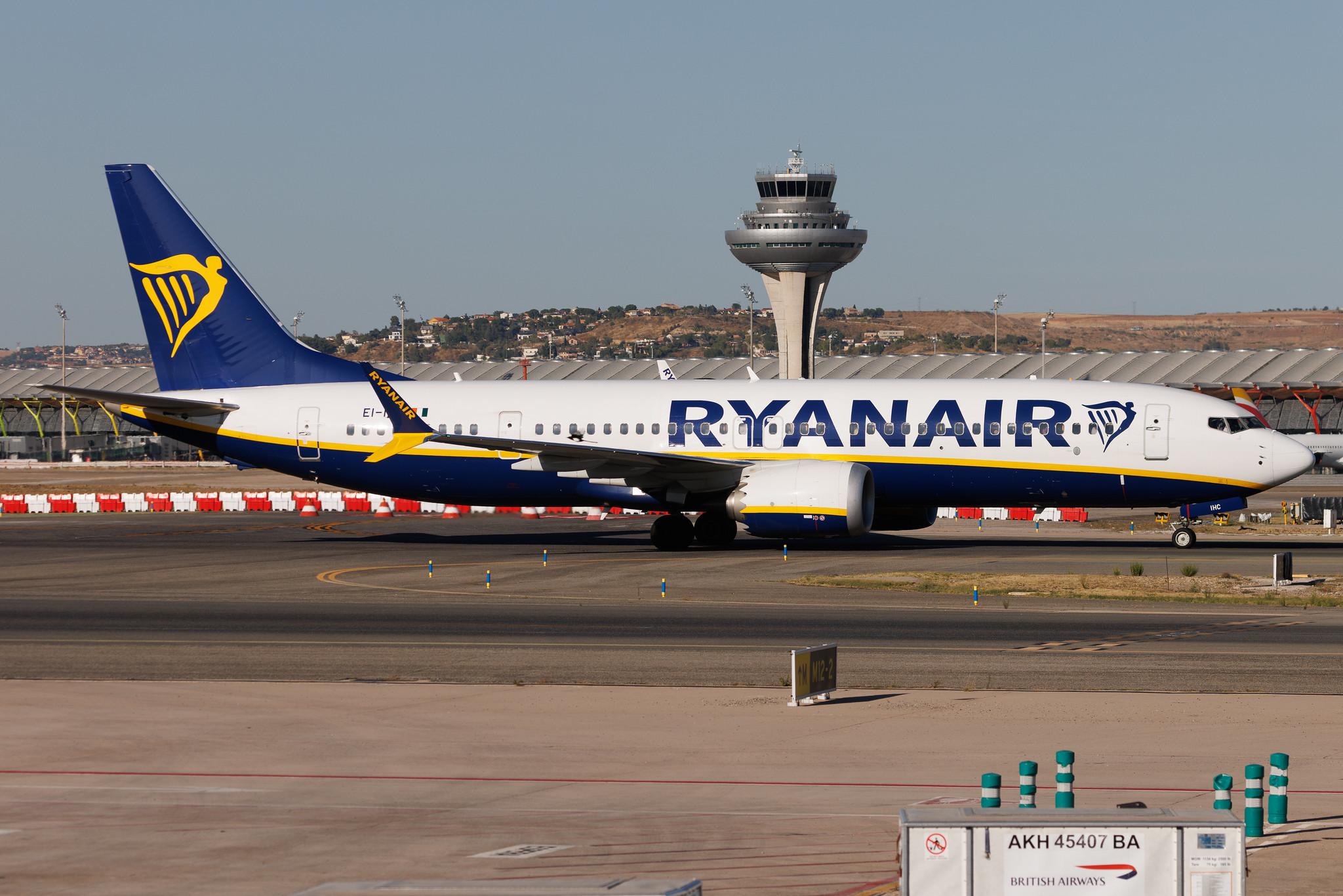 Madrid Barajas Airport: Ryanair (FR / RYR) | Boeing 737 MAX 8-200 B38M | EI-IHC | MSN 62355