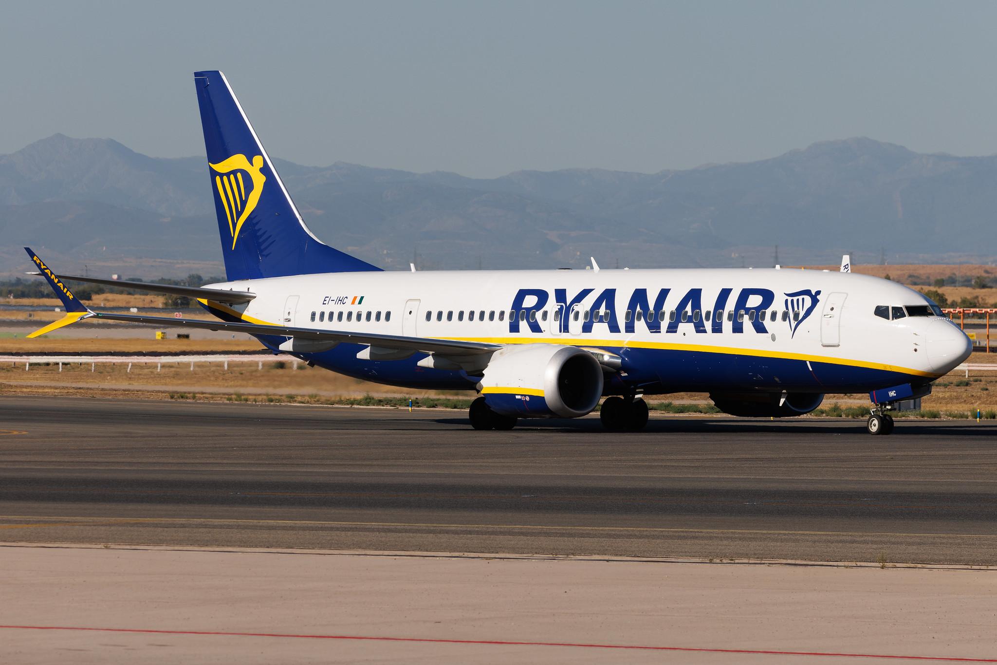 Madrid Barajas Airport: Ryanair (FR / RYR) | Boeing 737 MAX 8-200 B38M | EI-IHC | MSN 62355