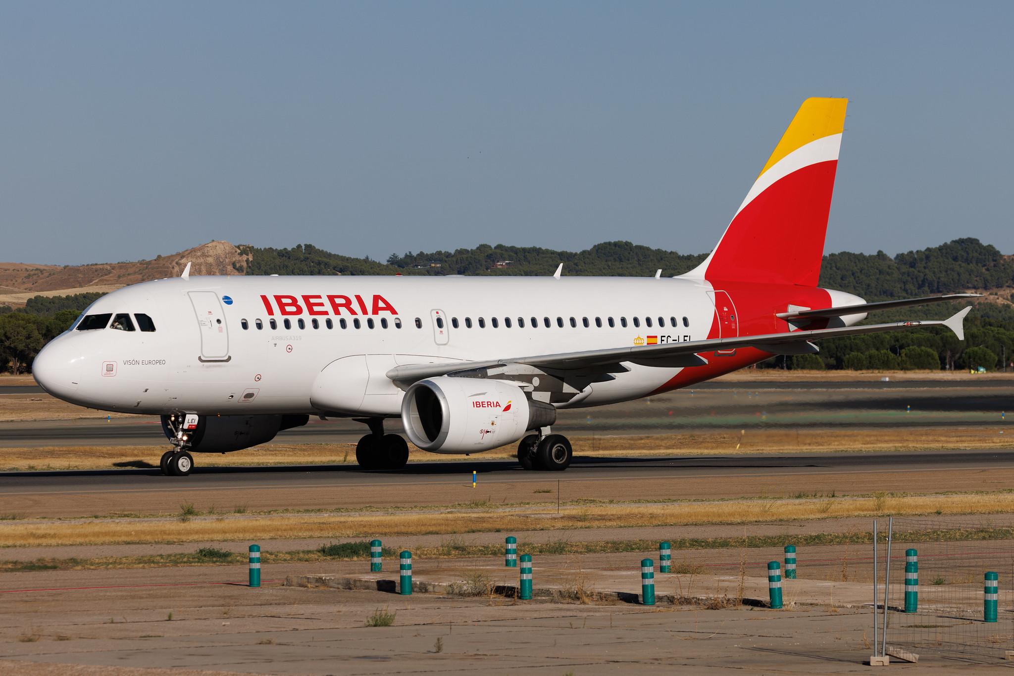 Madrid Barajas Airport: Iberia (IB / IBE) | Airbus A319-111 A319 | EC-LEI | MSN 3744