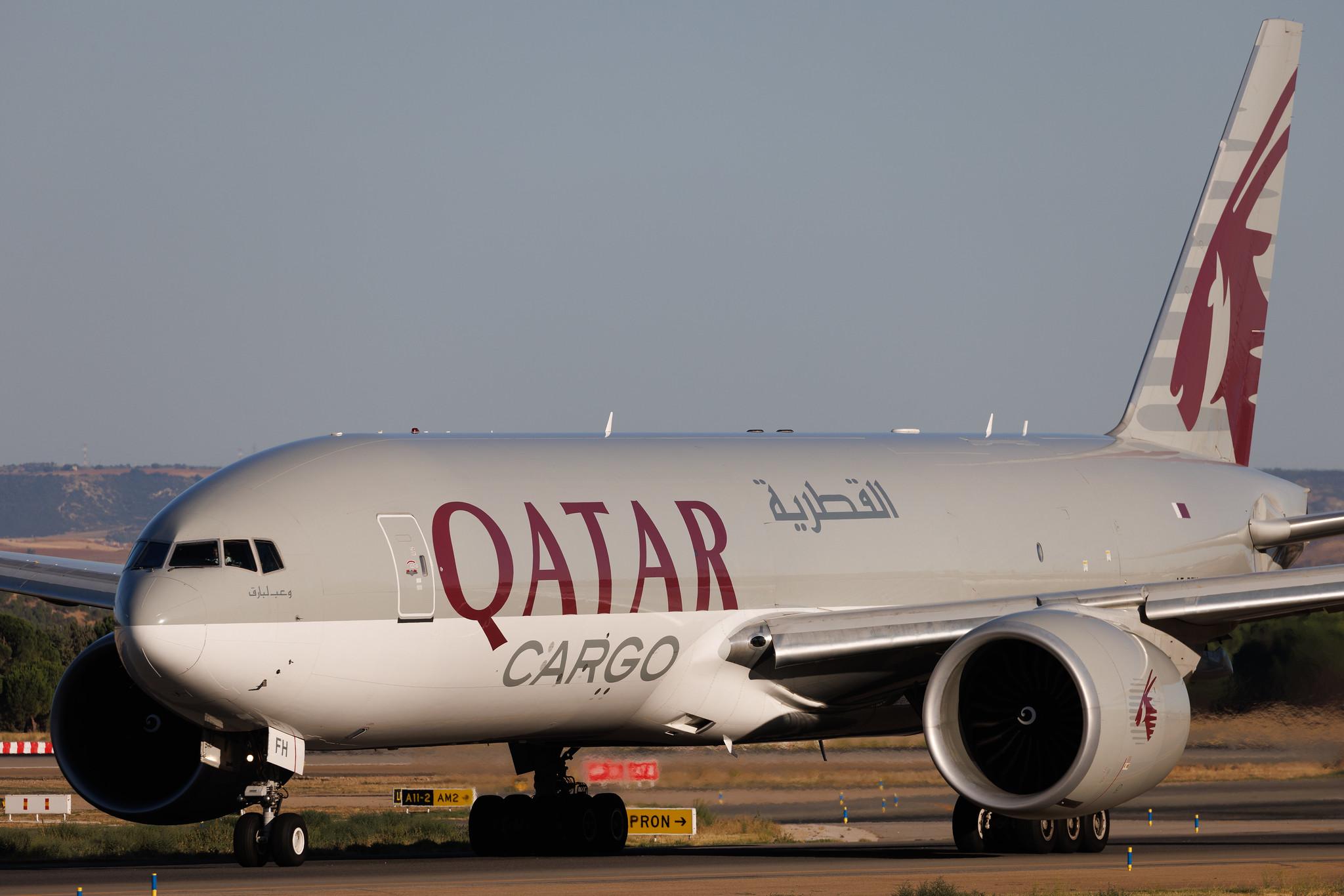 Madrid Barajas Airport: Qatar Cargo (QR / QTR) | Operator: Qatar Airways | Boeing 777-FDZ B77L | A7-BFH | MSN 42298