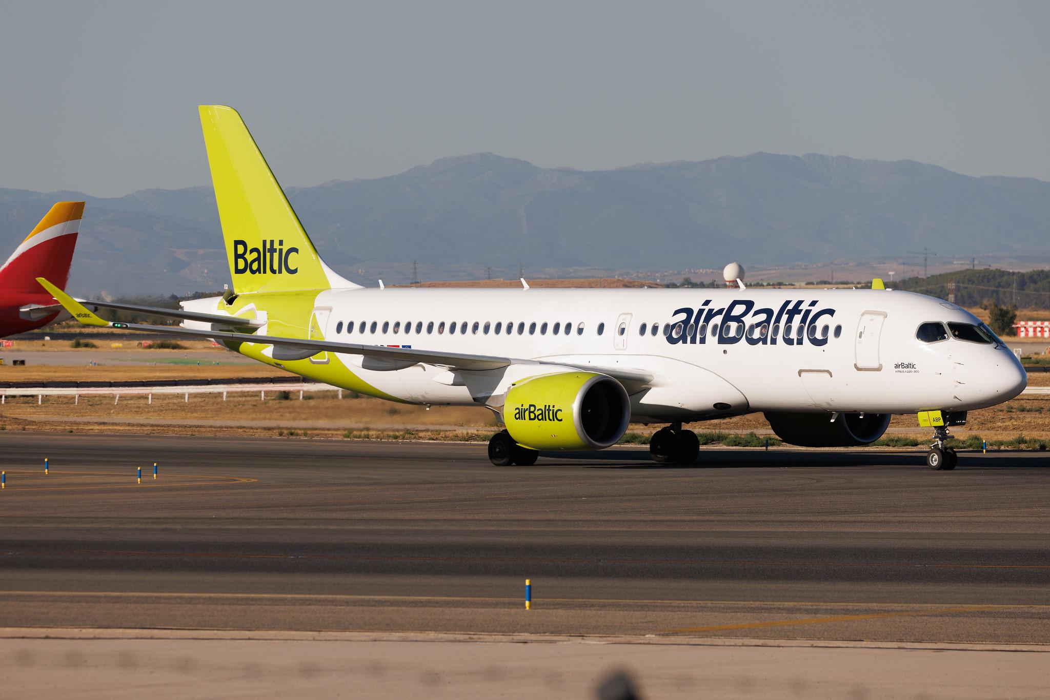 Madrid Barajas Airport: Air Baltic (BT / BTI) | Airbus A220-300 BCS3 | YL-ABP | MSN 55224