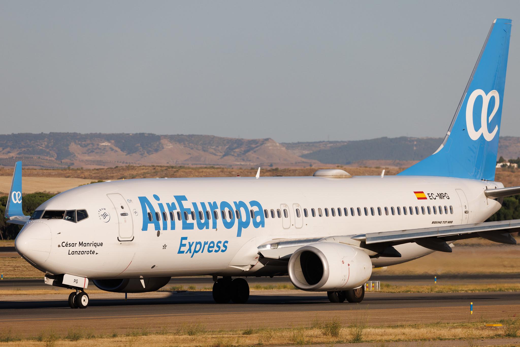 Madrid Barajas Airport: Air Europa (UX / AEA) | Boeing 737-85P B738 | EC-MPG | MSN 60586