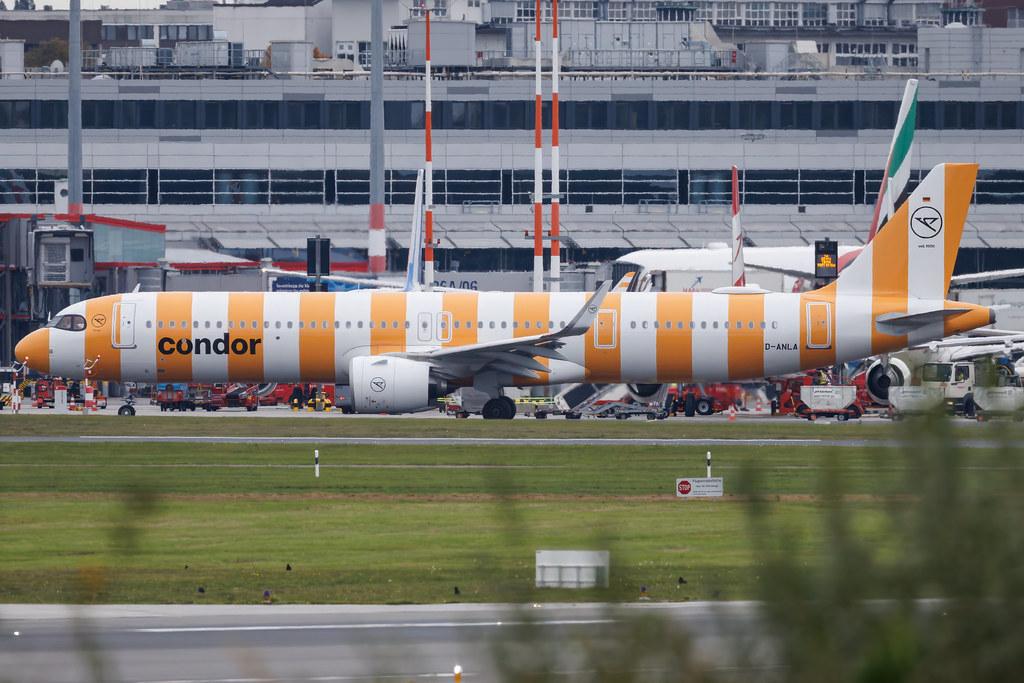 Hamburg Airport: Condor (DE / CFG) | Livery: Yellow Sunshine Livery | Airbus A321-271NX A21N | D-ANLA | MSN 12006