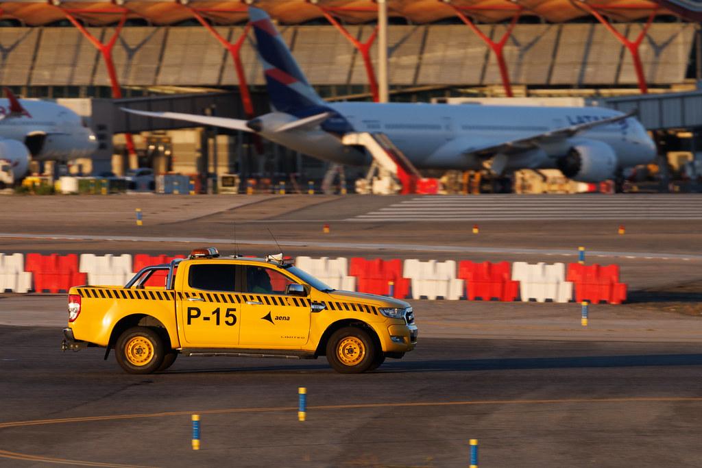 Madrid Barajas Airport: Follow Me P-15