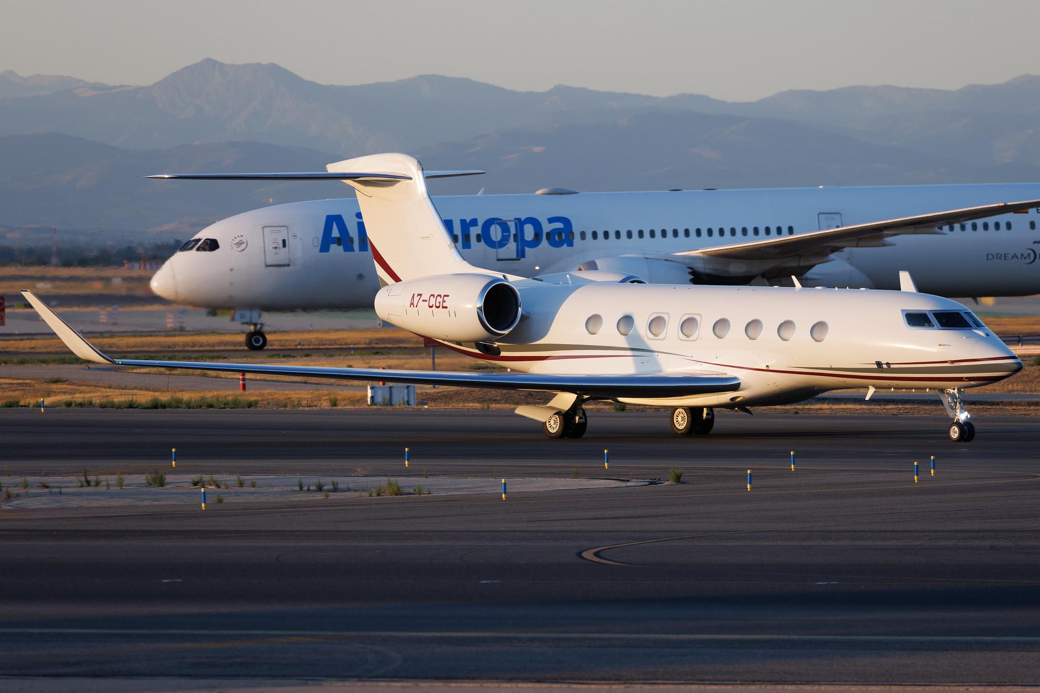 Madrid Barajas Airport: Qatar Executive | Gulfstream G650ER GLF6 | A7-CGE | MSN 6301