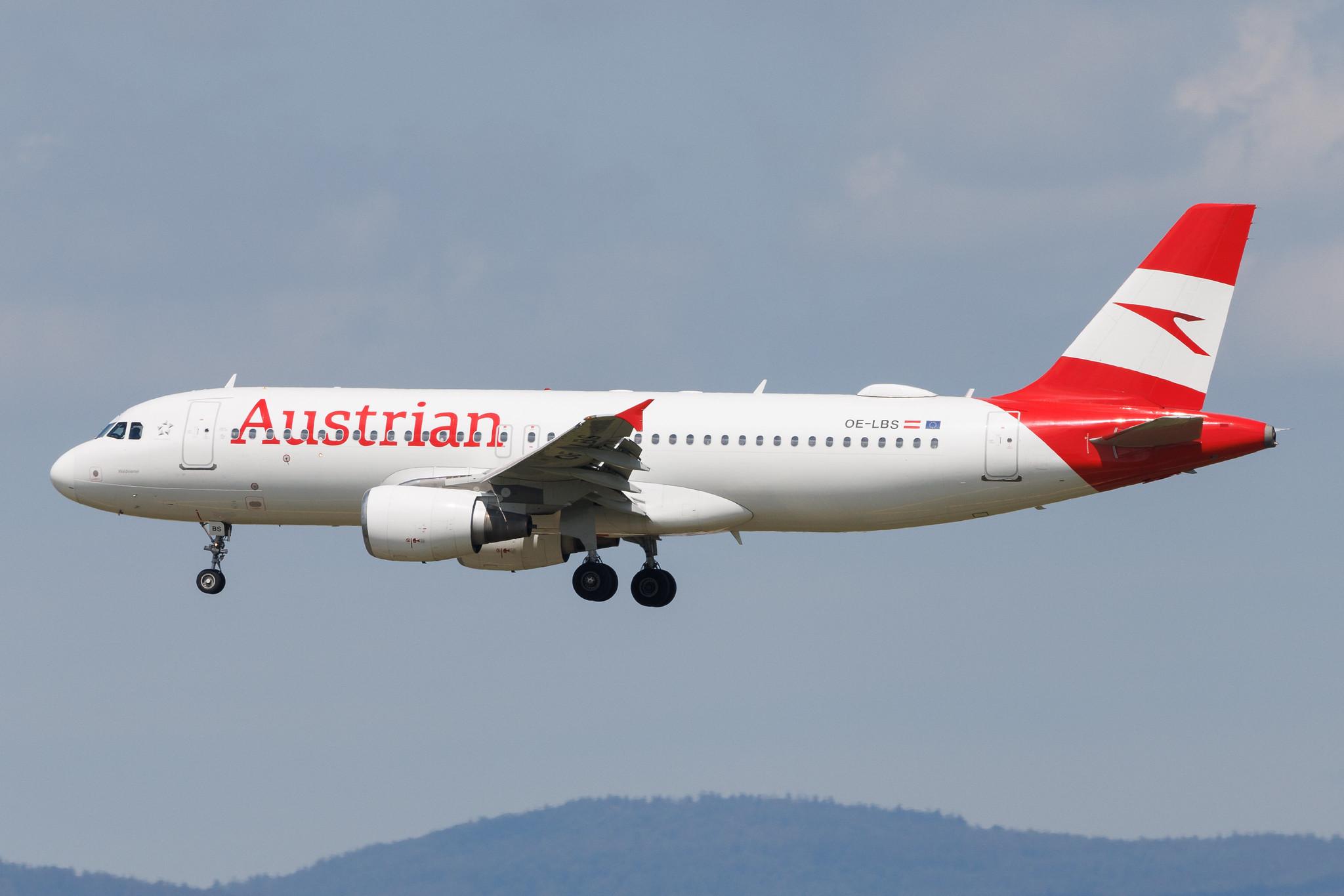 Frankfurt Airport: Austrian Airlines (OS / AUA) | Airbus A320-214 A320 | OE-LBS | MSN 1189