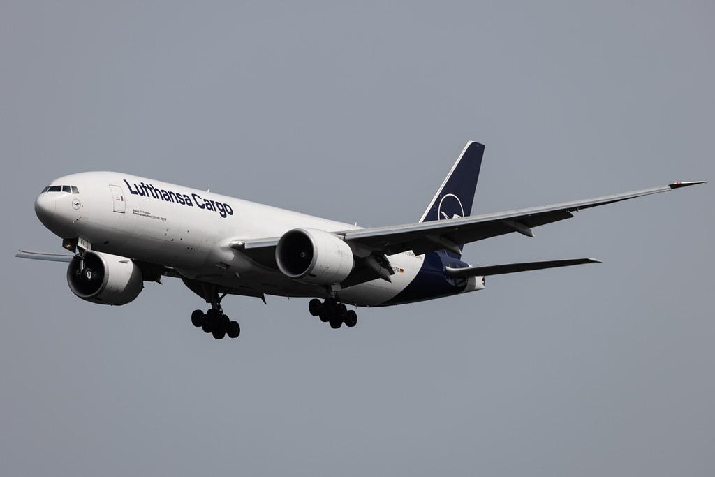 Frankfurt Airport: Lufthansa Cargo (/ GEC) | Livery: Flying 100% CO? neutral Livery | Boeing 777-F B77L | D-ALFG | MSN 66090