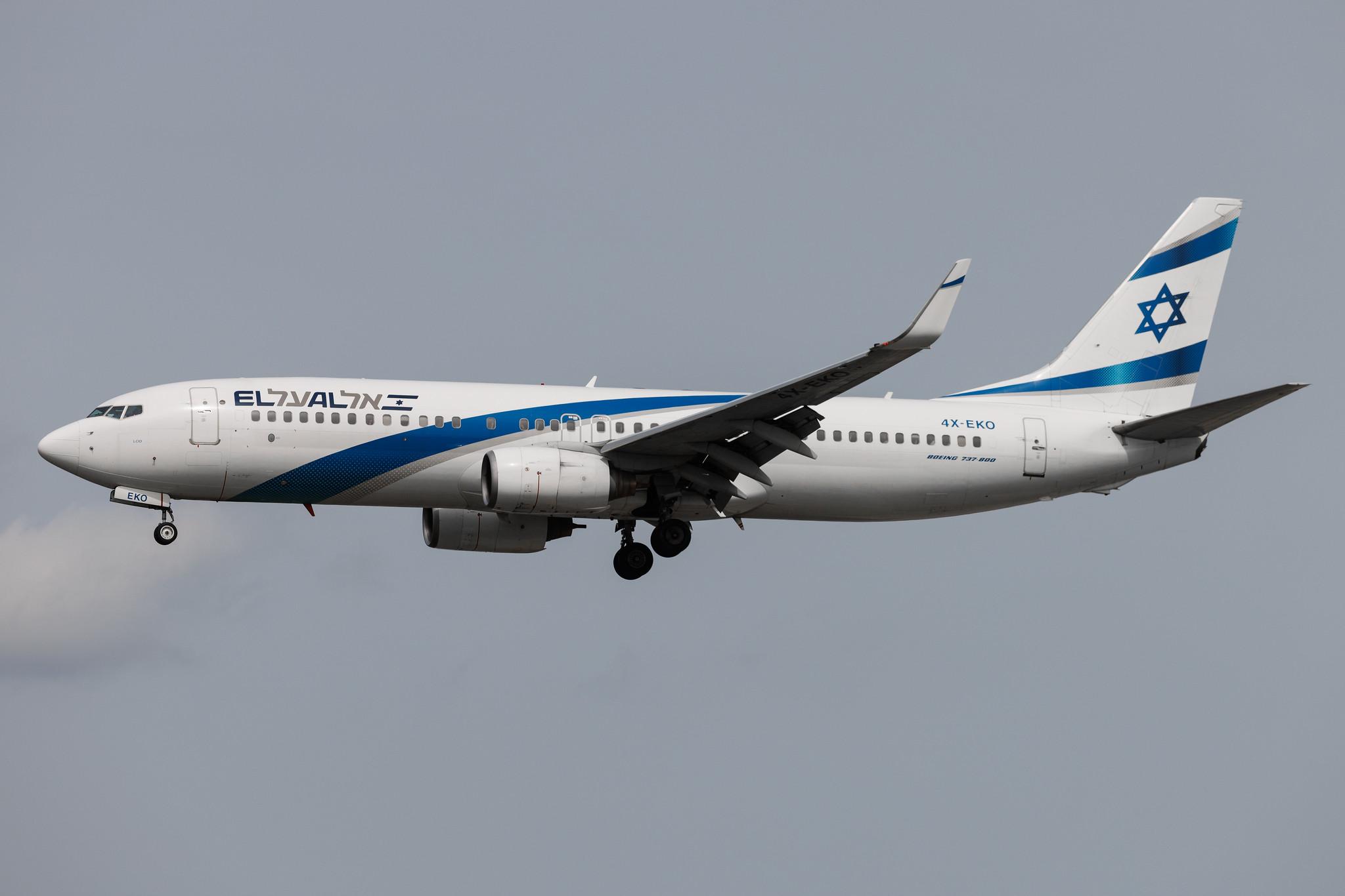 Frankfurt Airport: El Al (LY / ELY) | Boeing 737-86Q B738 | 4X-EKO | MSN 30287