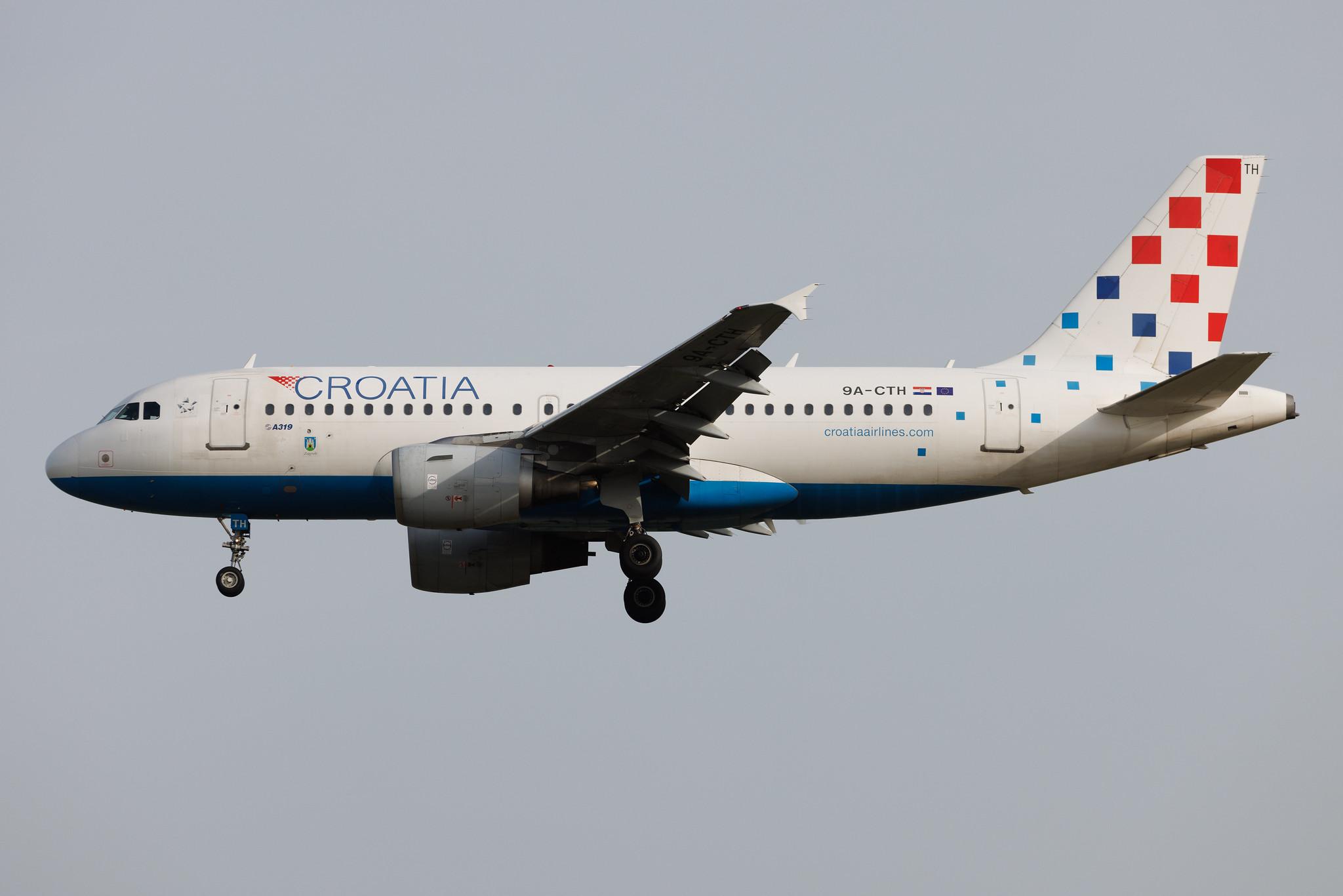 Frankfurt Airport: Croatia Airlines (OU / CTN) | Airbus A319-112 A319 | 9A-CTH | MSN 0833
