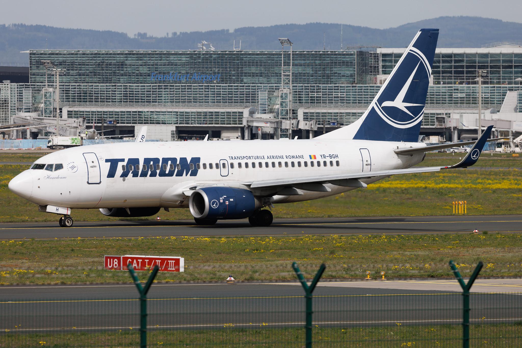 Frankfurt Airport: Tarom (RO / ROT) | Boeing 737-78J B737 | YR-BGH | MSN 28438