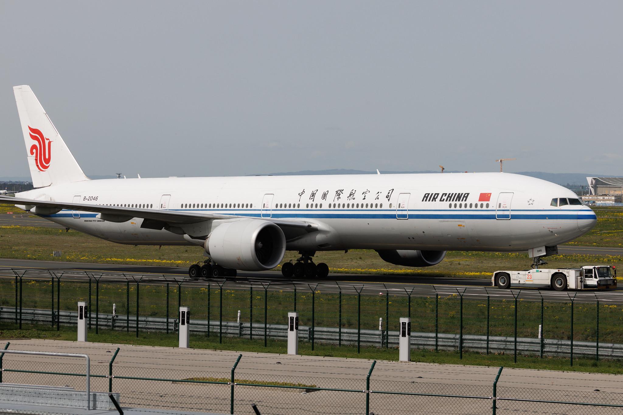 Frankfurt Airport: Air China (CA / CCA) | Boeing 777-39L(ER) B77W | B-2046 | MSN 41442