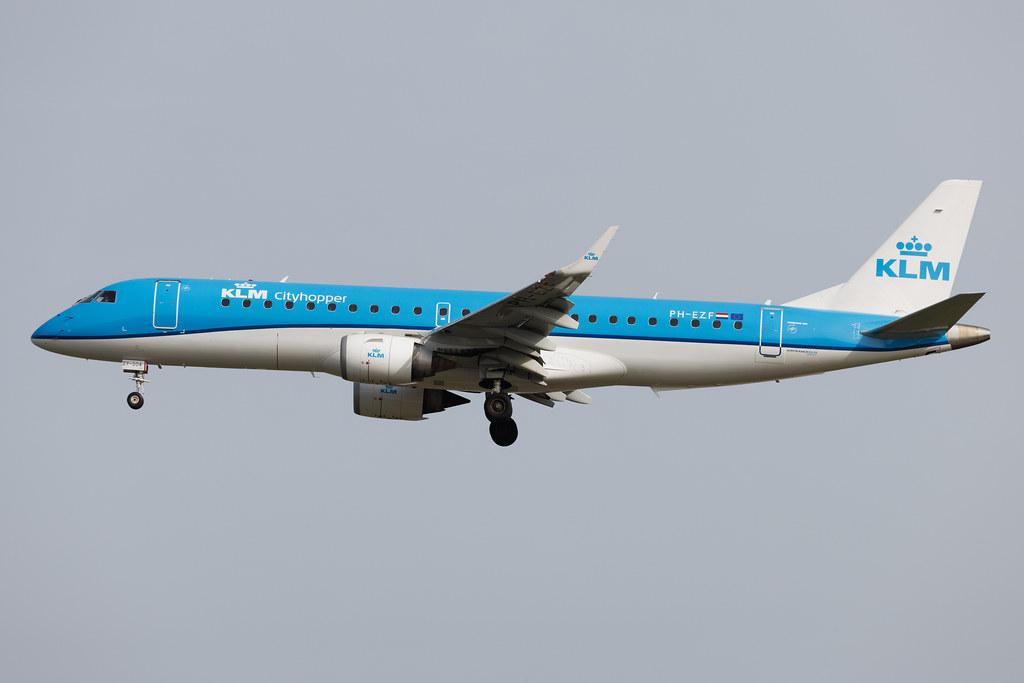 Frankfurt Airport: KLM (KL / KLM) | Operator: KLM Cityhopper | Embraer E190STD E190 | PH-EZF | MSN 19000304