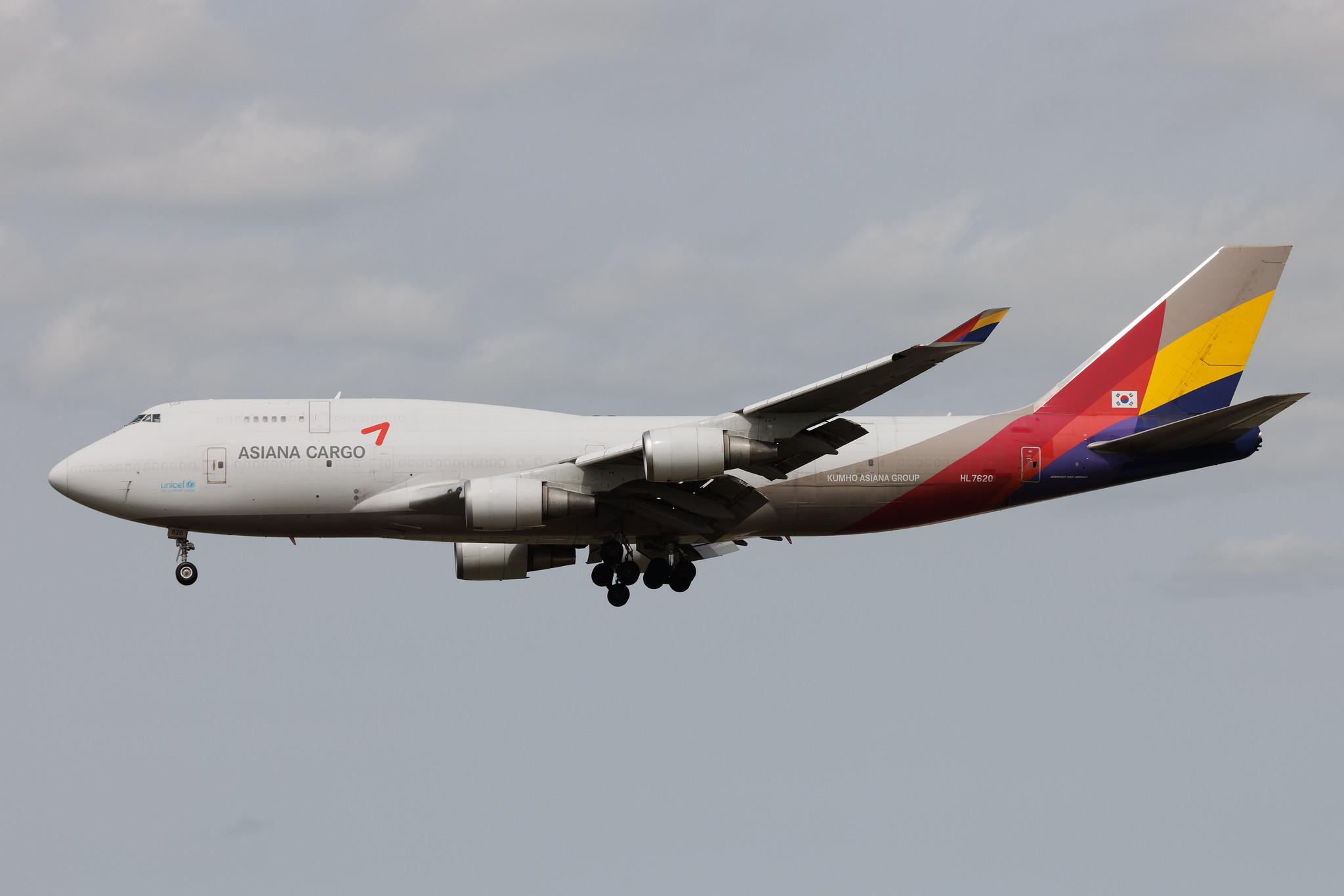 Frankfurt Airport: Asiana Cargo (OZ / AAR) | Operator: Asiana Airlines | Boeing 747-419(BDSF) B744 | HL7620 | MSN 29375