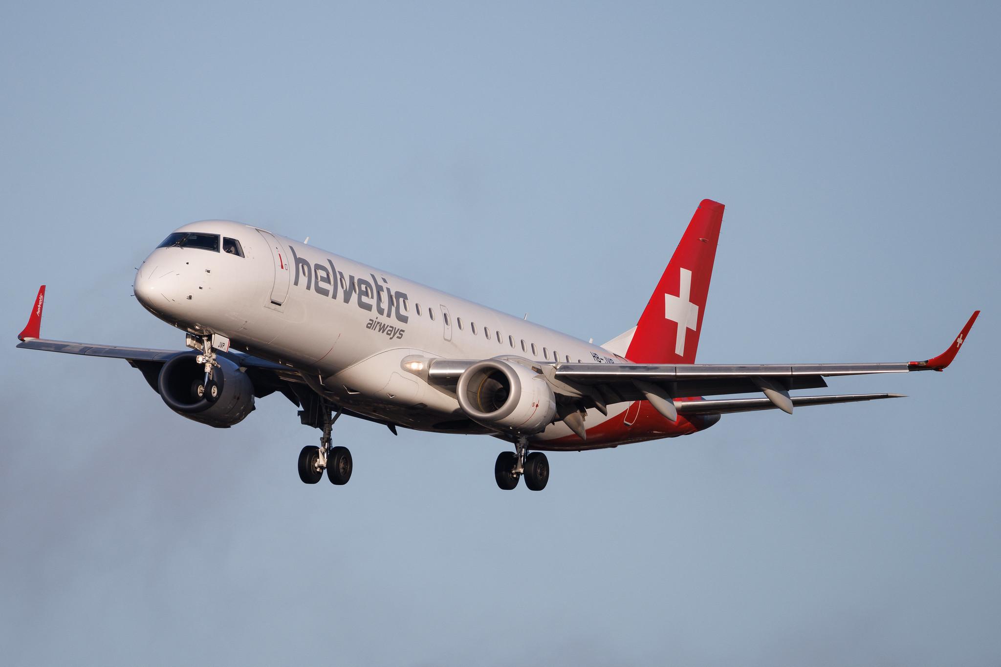 Hamburg Airport: Helvetic Airways (2L / OAW) | Embraer E190LR E190 | HB-JVP | MSN 19000387