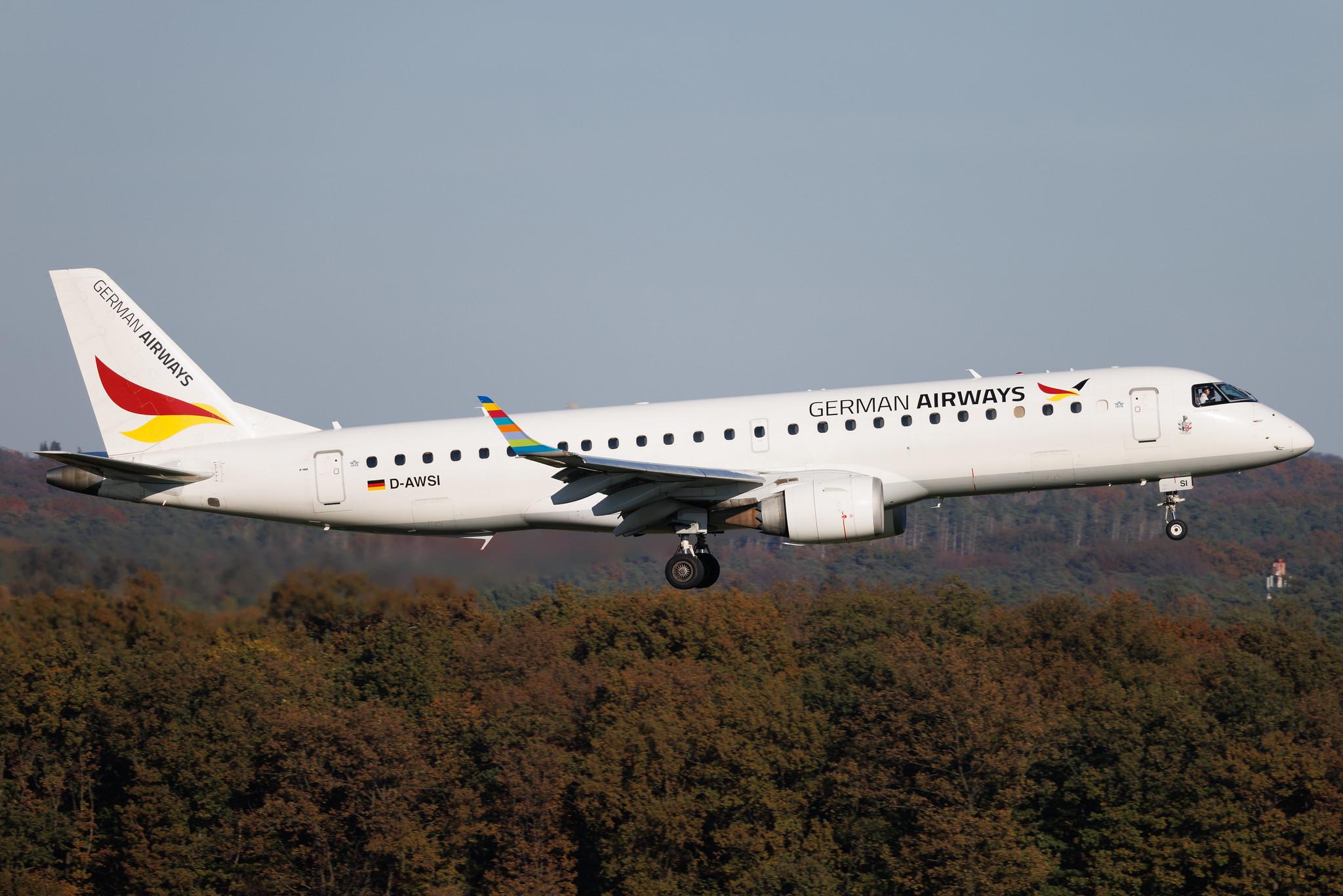 Köln Bonn Airport: German Airways (ZQ / GER) | Embraer E190LR E190 | D-AWSI | MSN 19000074