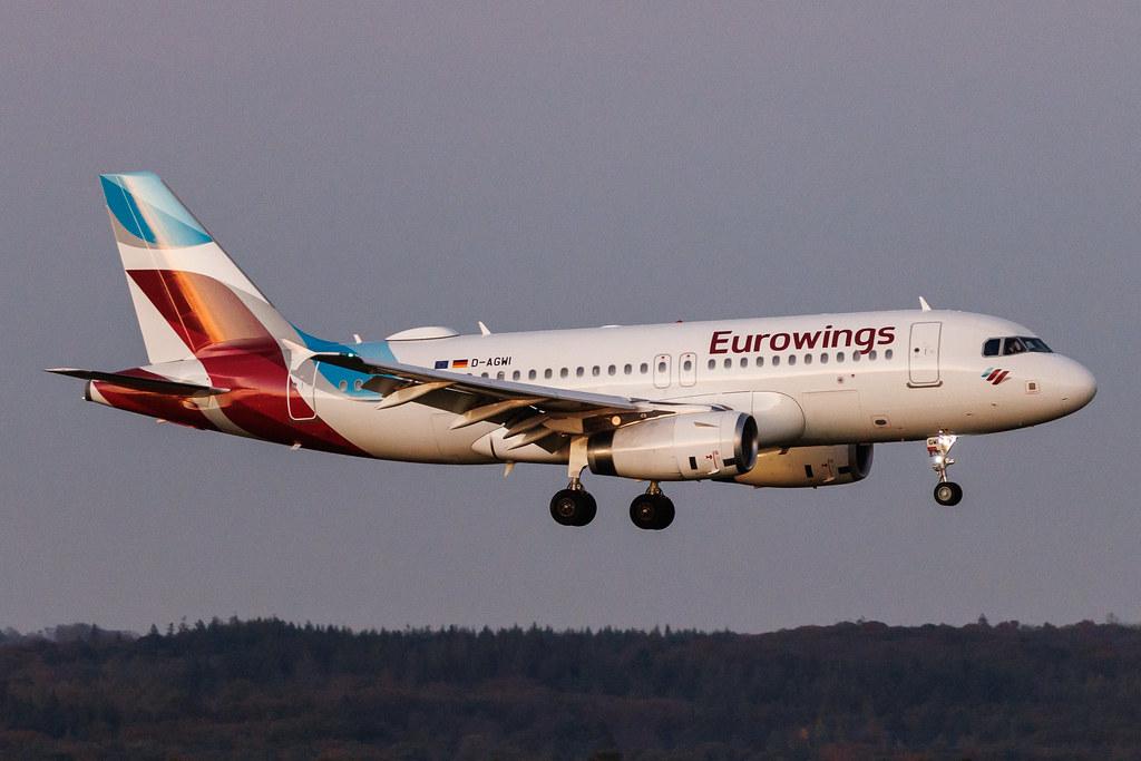 Köln Bonn Airport: Eurowings (EW / EWG) | Airbus A319-132 A319 | D-AGWI | MSN 3358