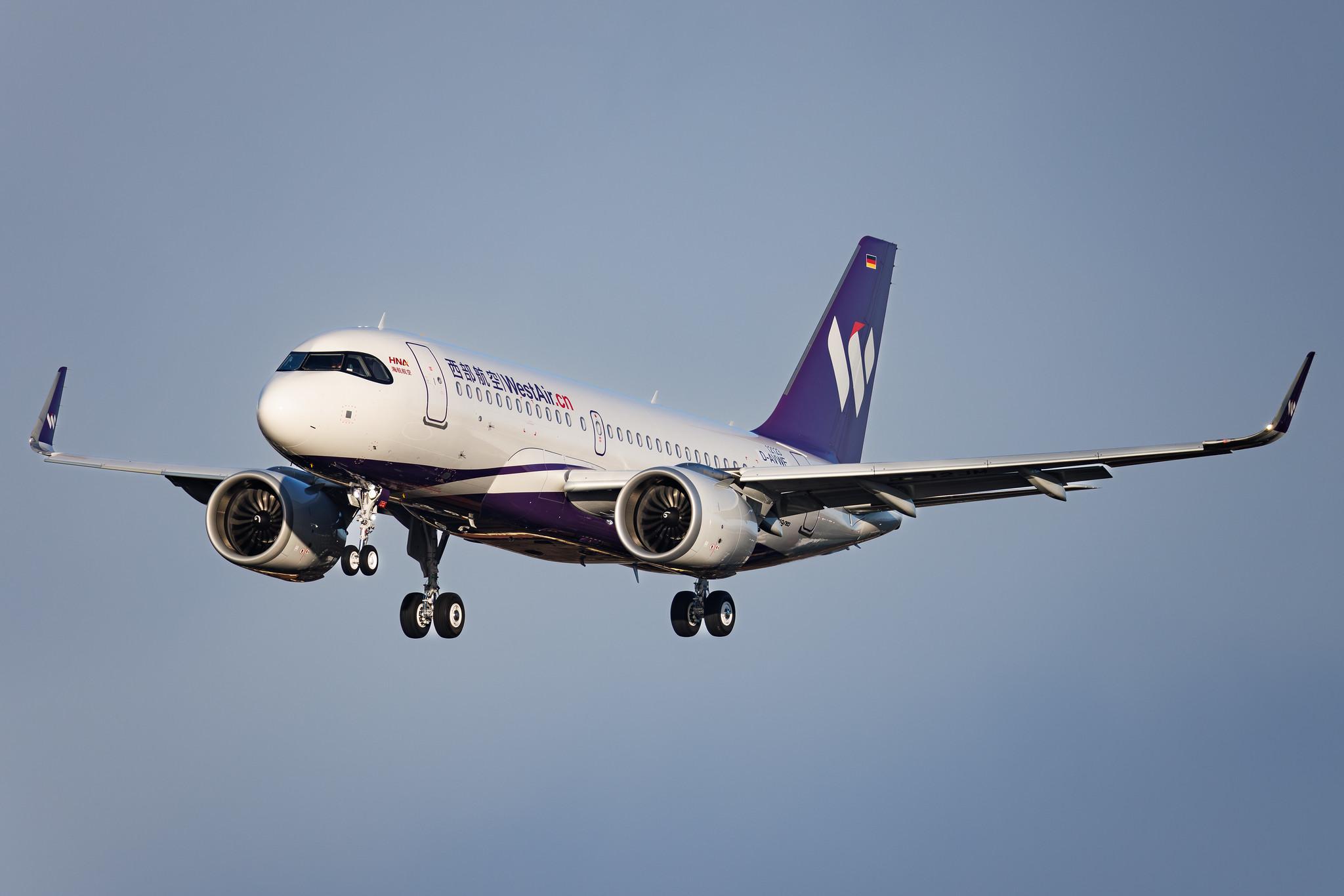 Hamburg Airport: West Air (PN / CHB) | Airbus A319-153N A19N | D-AVWE | B-32JM | MSN 12123