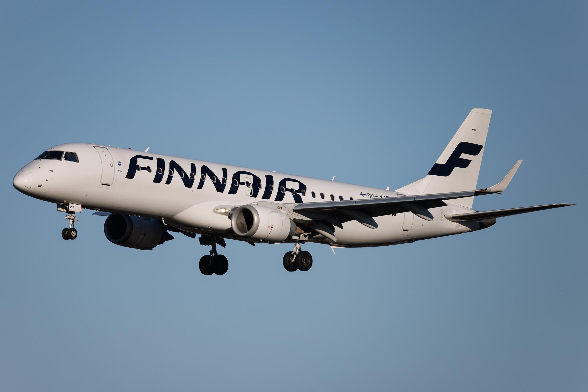 Hamburg Airport: Finnair (AY / FIN) | Operator: NORRA | Embraer E190LR E190 | OH-LKI | MSN 19000117
