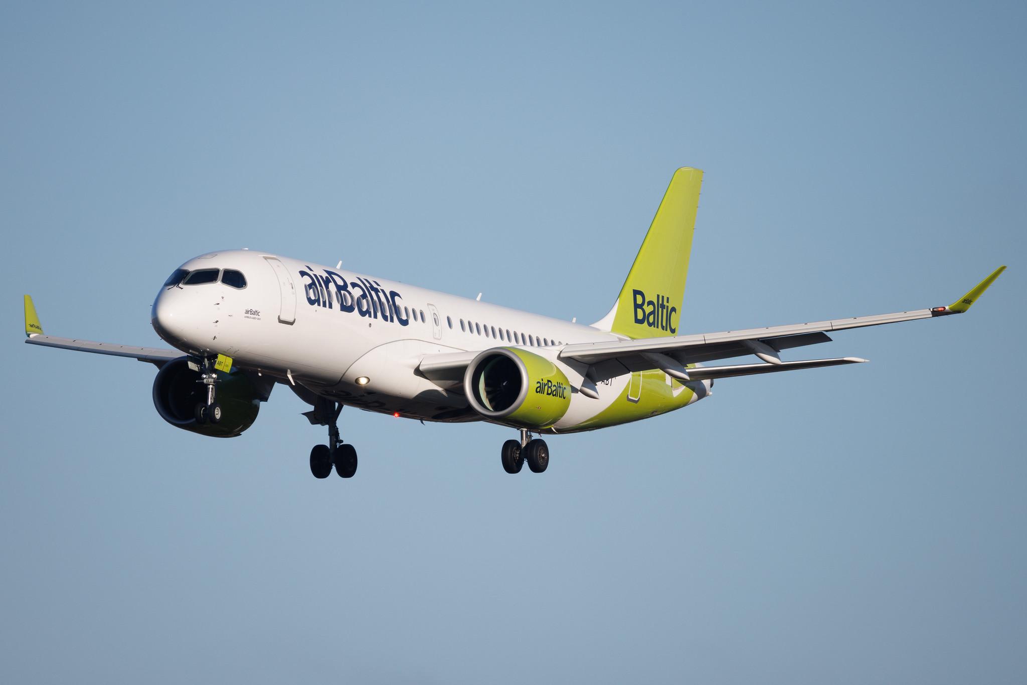 Hamburg Airport: Air Baltic (BT / BTI) | Airbus A220-300 BCS3 | YL-ABT | MSN 55255