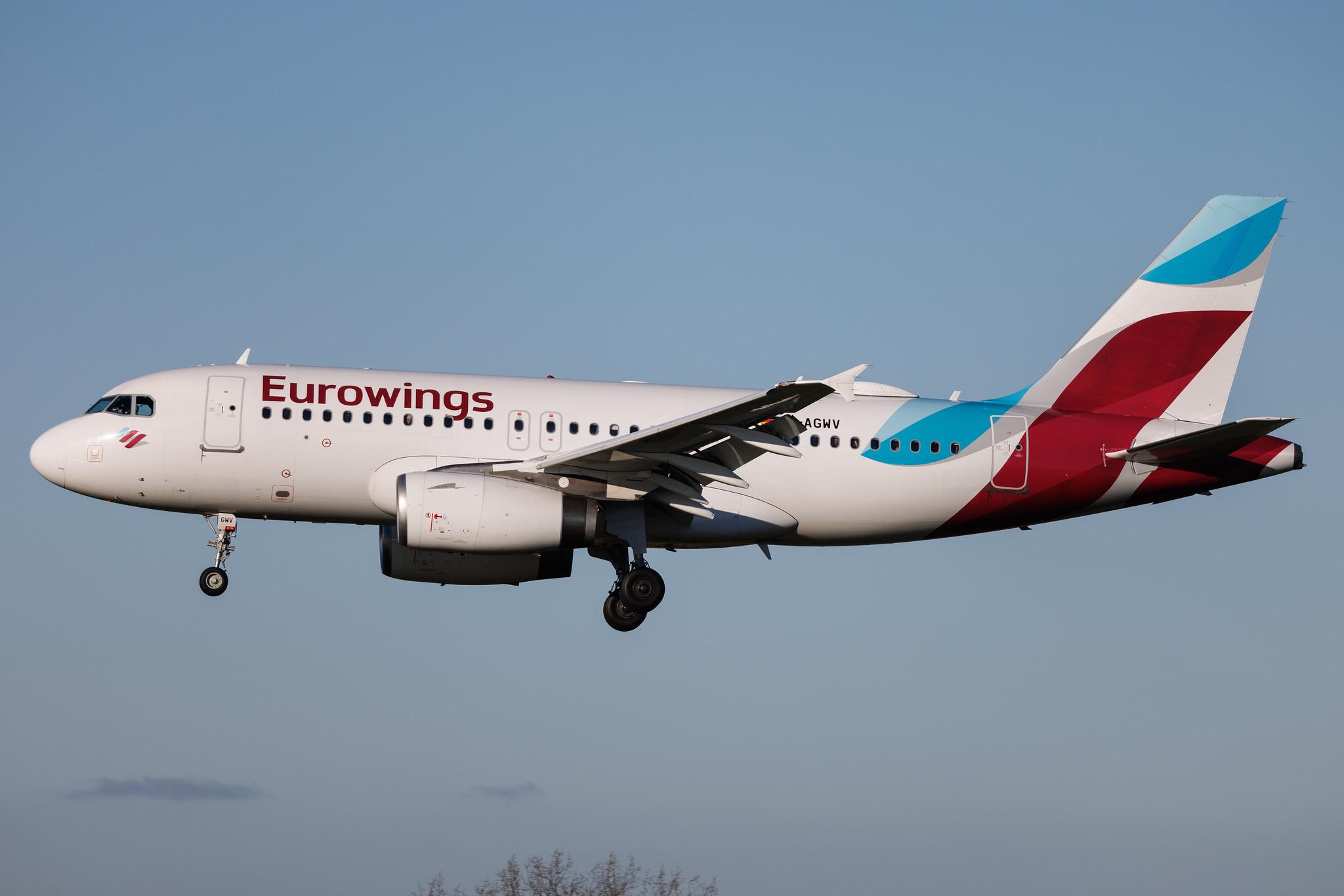 Hamburg Airport: Eurowings (EW / EWG) | Airbus A319-132 A319 | D-AGWV | MSN 5467