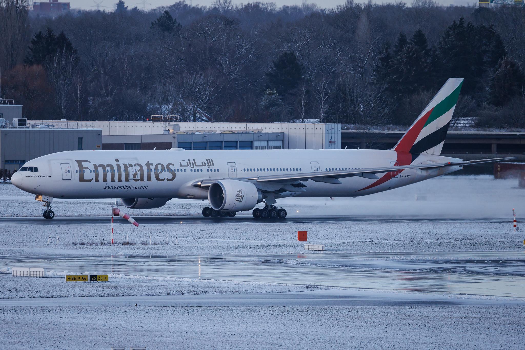 Hamburg Airport: Emirates (EK / UAE) | Boeing 777-31H(ER) B77W | A6-EPD | MSN 42323