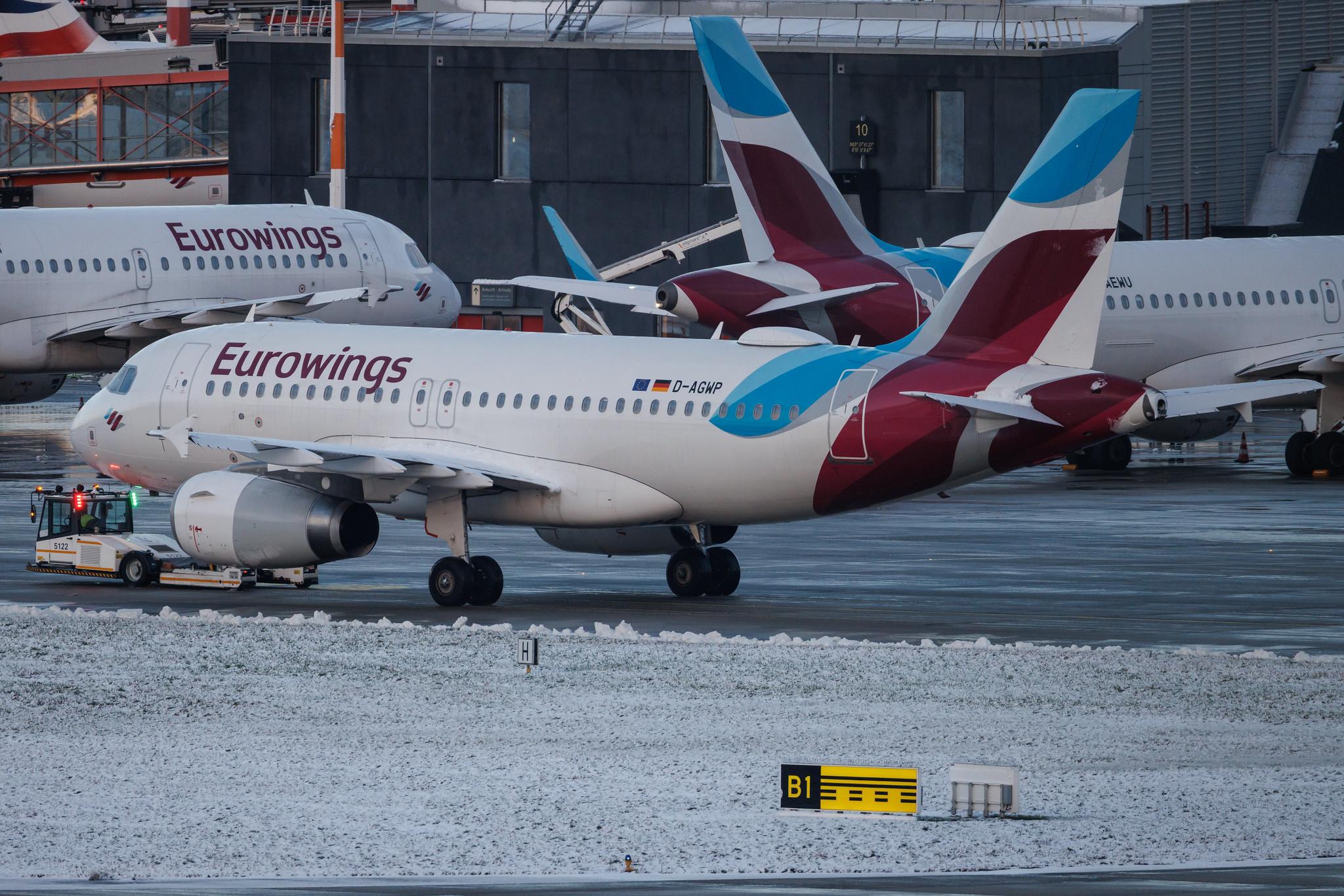 Hamburg Airport: Eurowings (EW / EWG) | Airbus A319-132 A319 | D-AGWP | MSN 04227