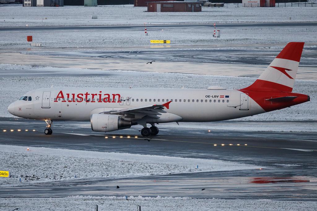 Hamburg Airport: Austrian Airlines (OS / AUA) | Airbus A320-214 A320 | OE-LBV | MSN 1385