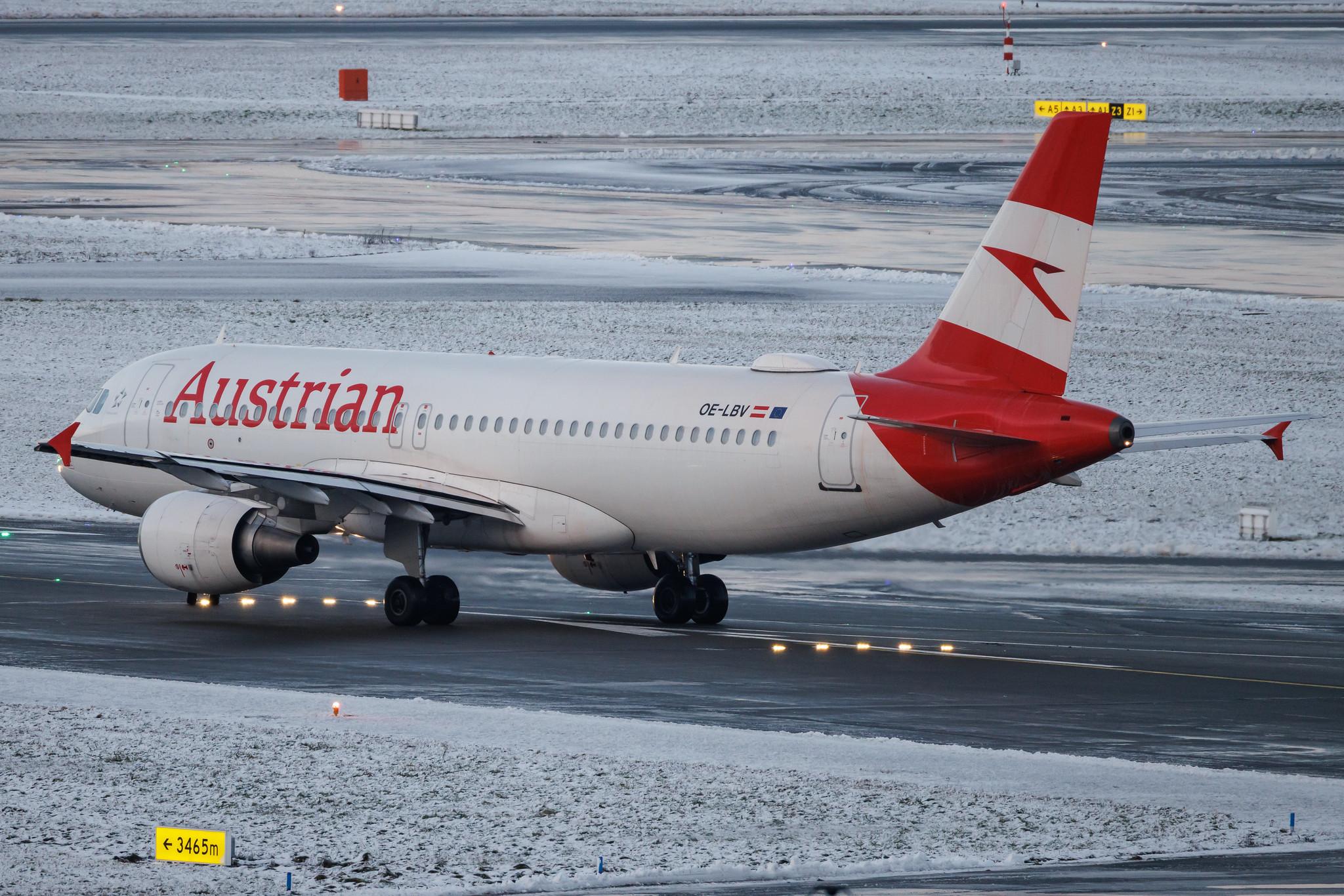 Hamburg Airport: Austrian Airlines (OS / AUA) | Airbus A320-214 A320 | OE-LBV | MSN 1385