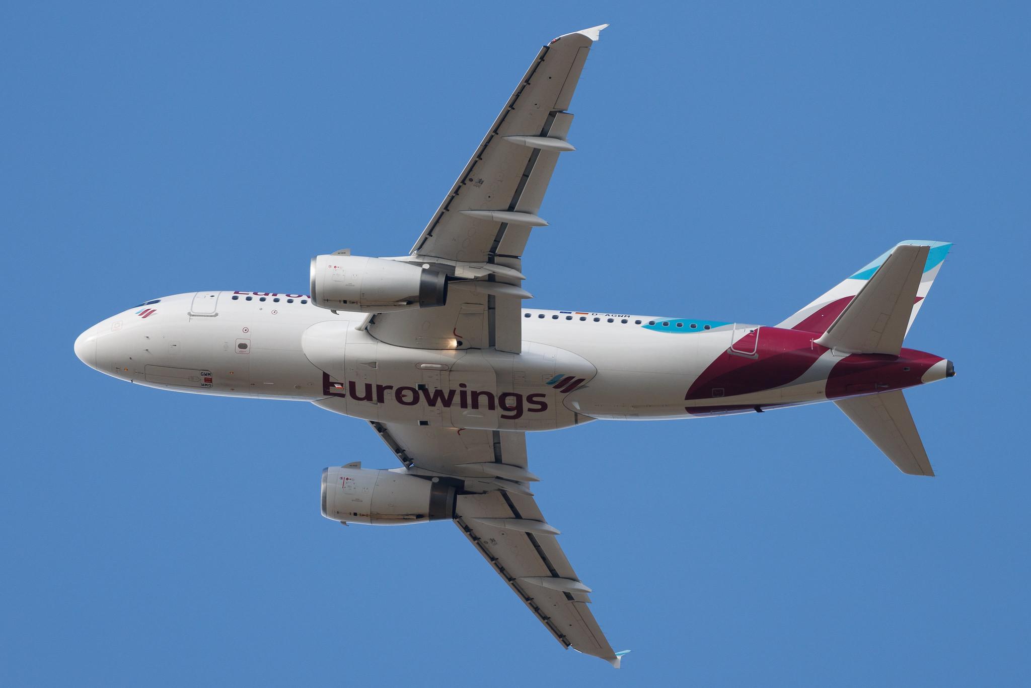 Vienna International Airport: Eurowings (EW / EWG) | Airbus A319-132 A319 | D-AGWM | MSN 3839